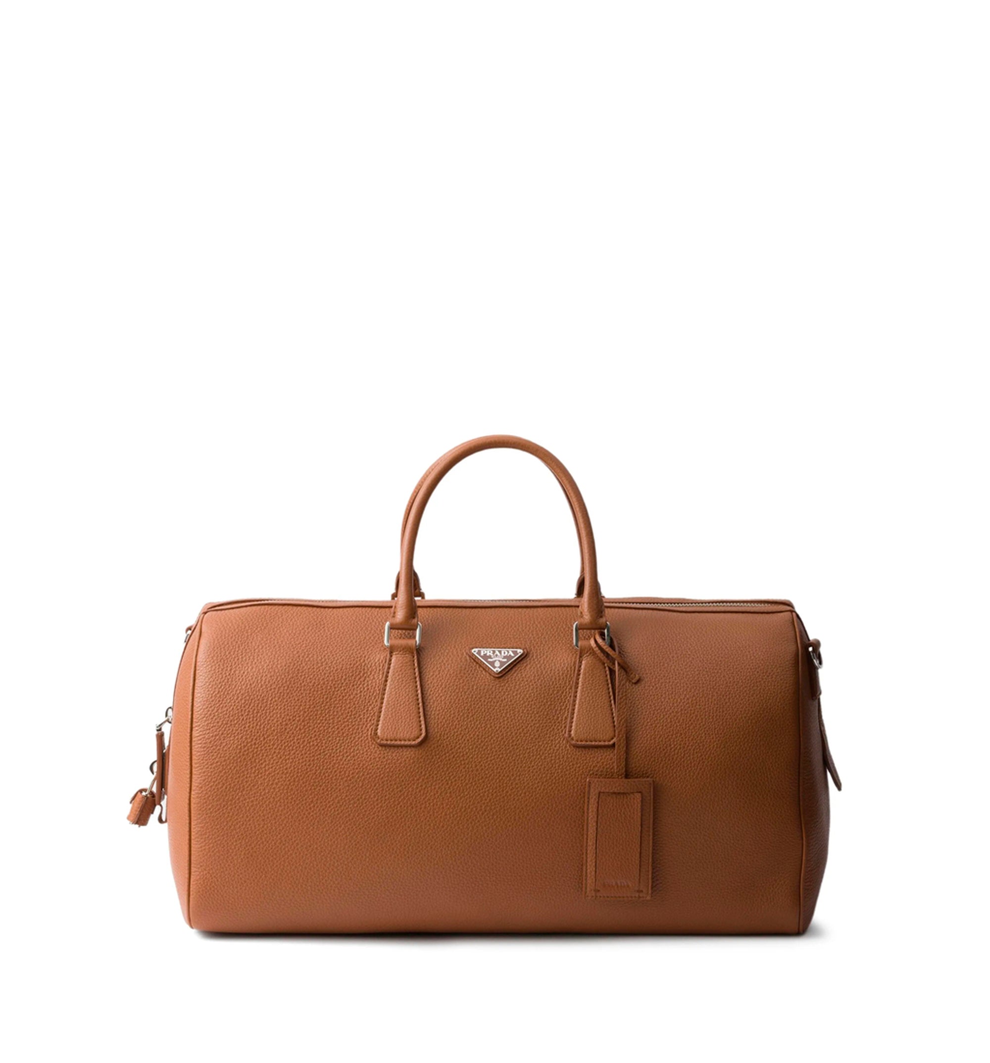 Leather duffel bag