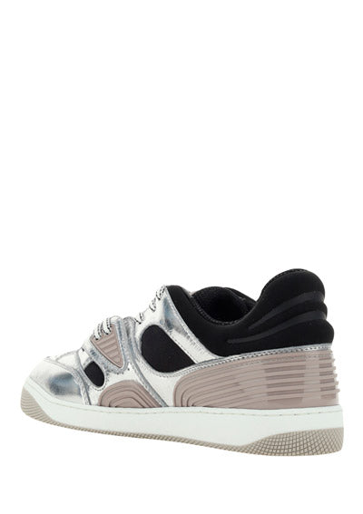 Men's Gucci Basket Sneakers - Silver