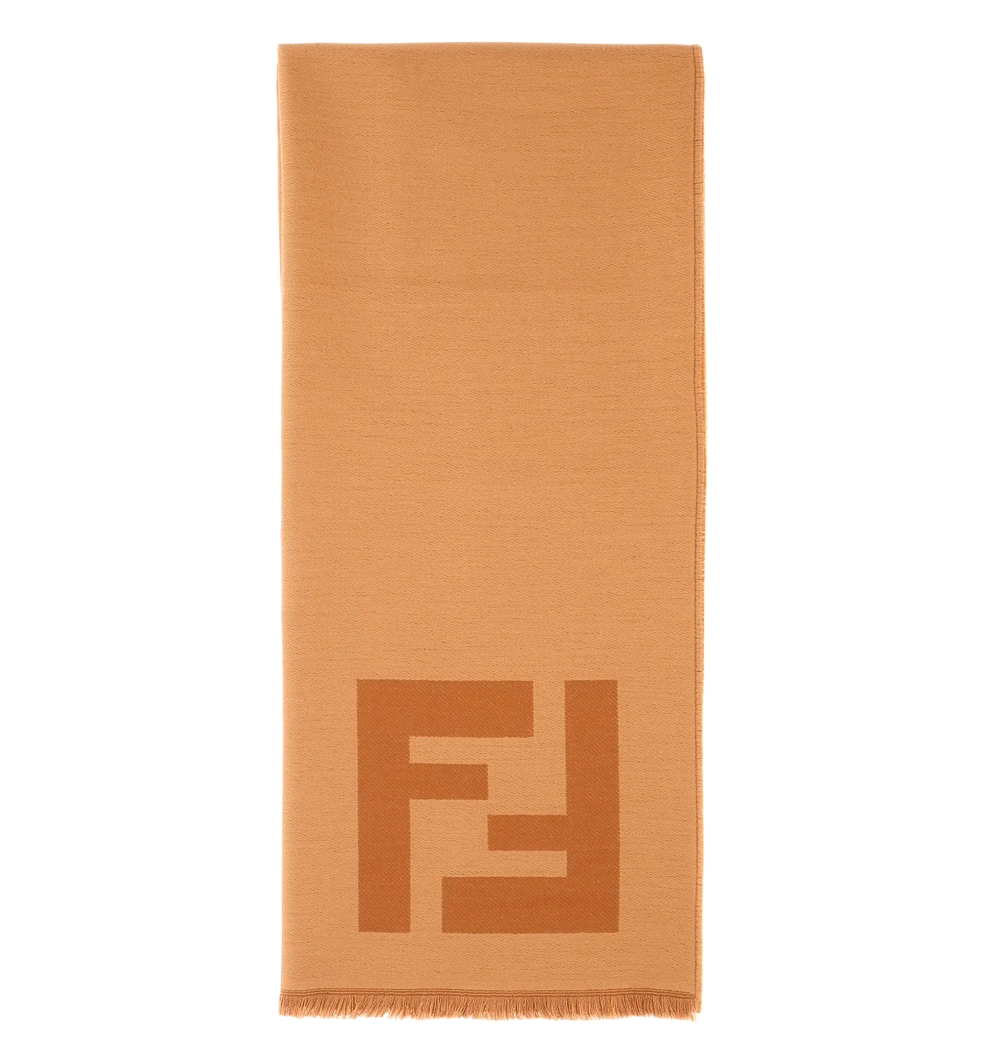 Fendi FF Motif Fringed Scarf