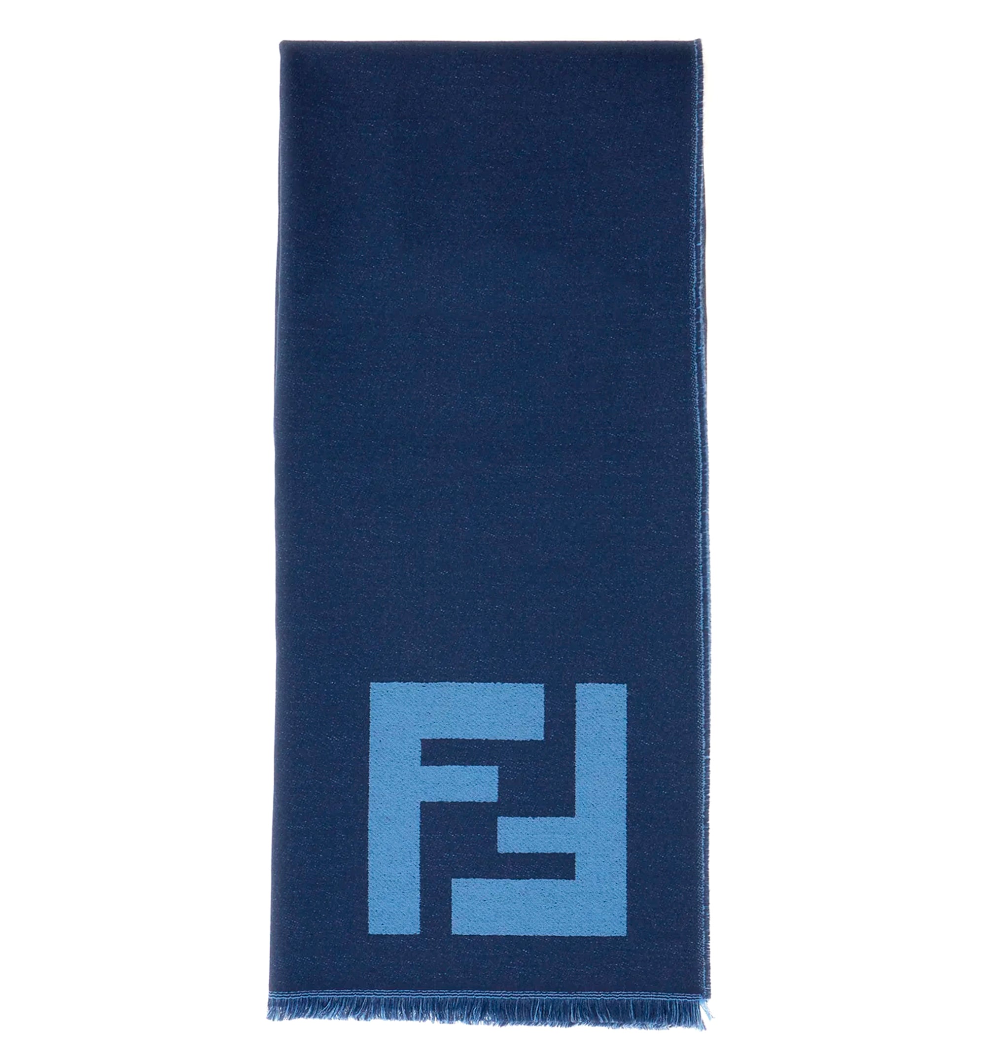 Fendi FF Motif Fringed Scarf