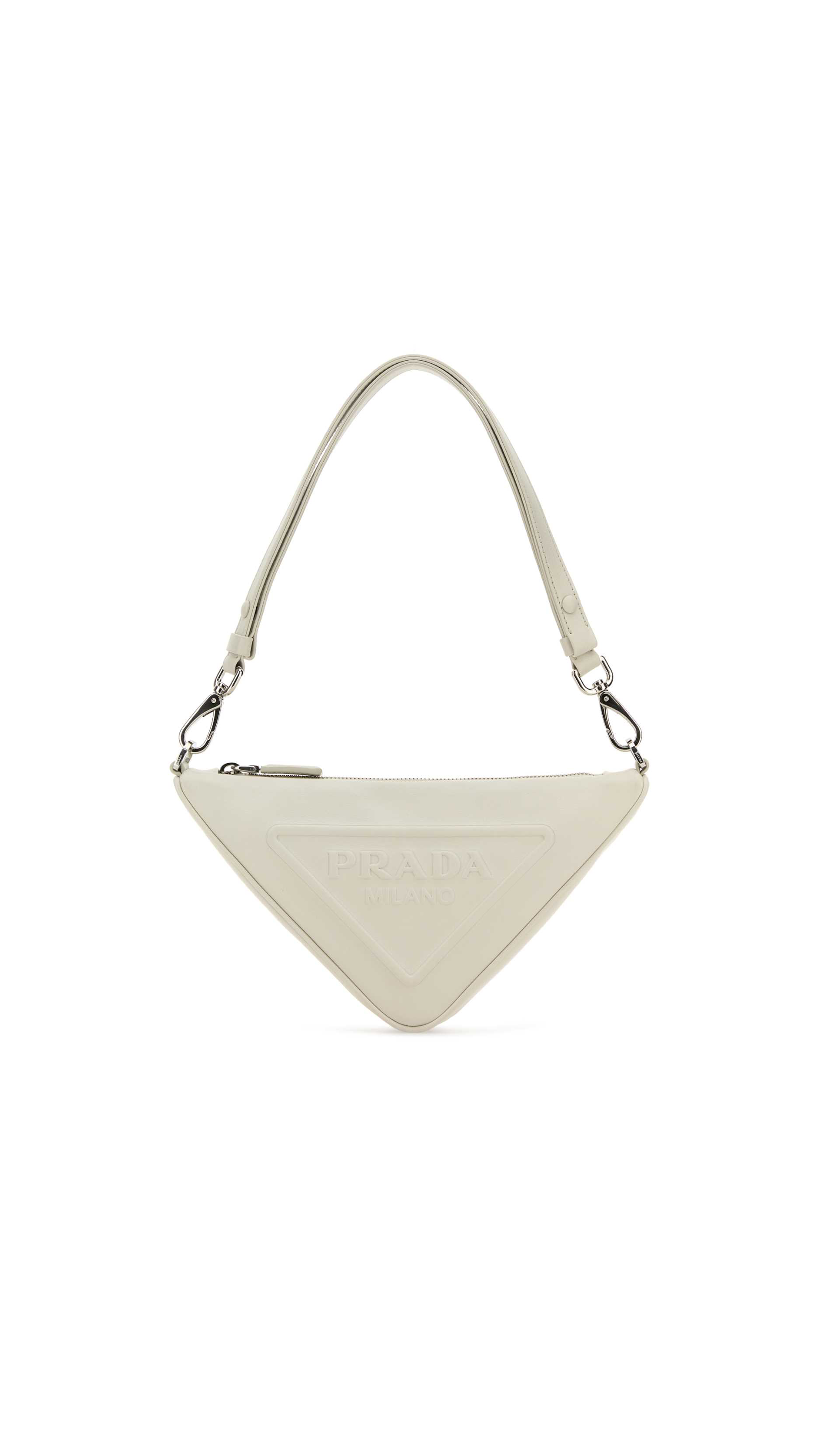 Triangle Leather Mini-bag - White