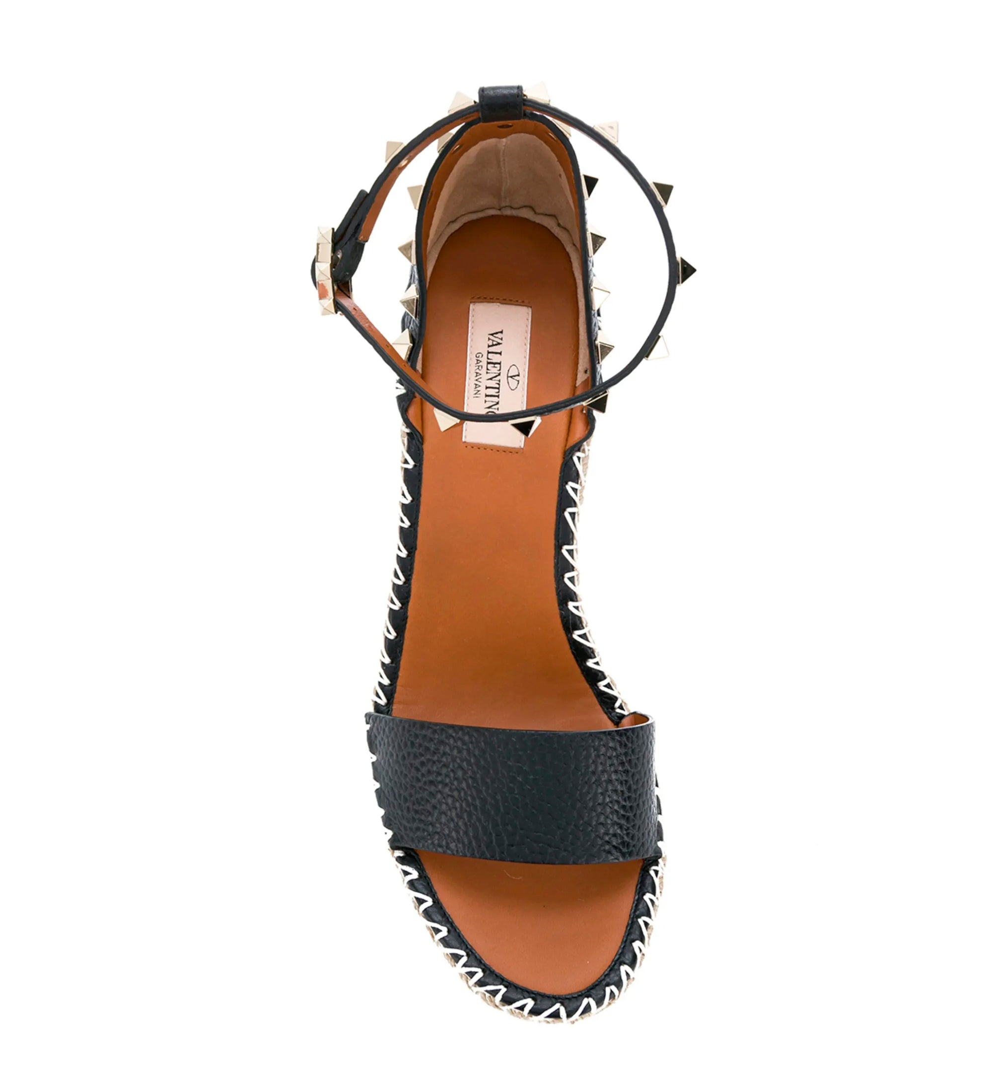105mm Double Rockstud Wedge Sandals