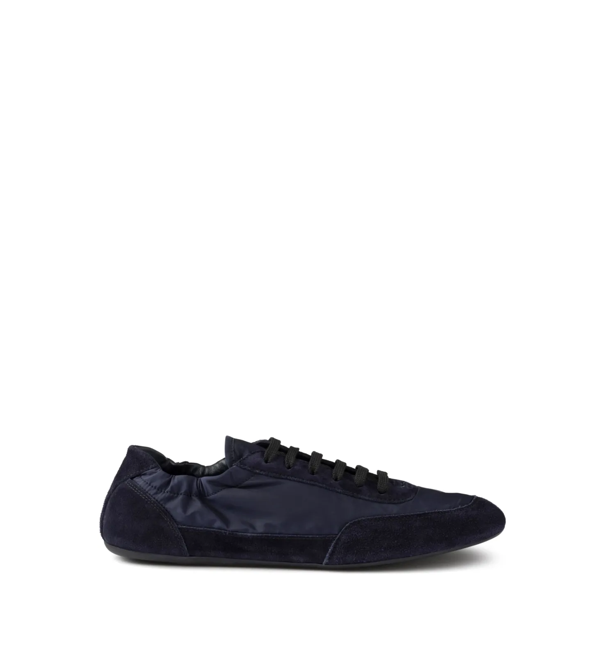 Collapse Re-Nylon and Suede Elasticized Sneakers