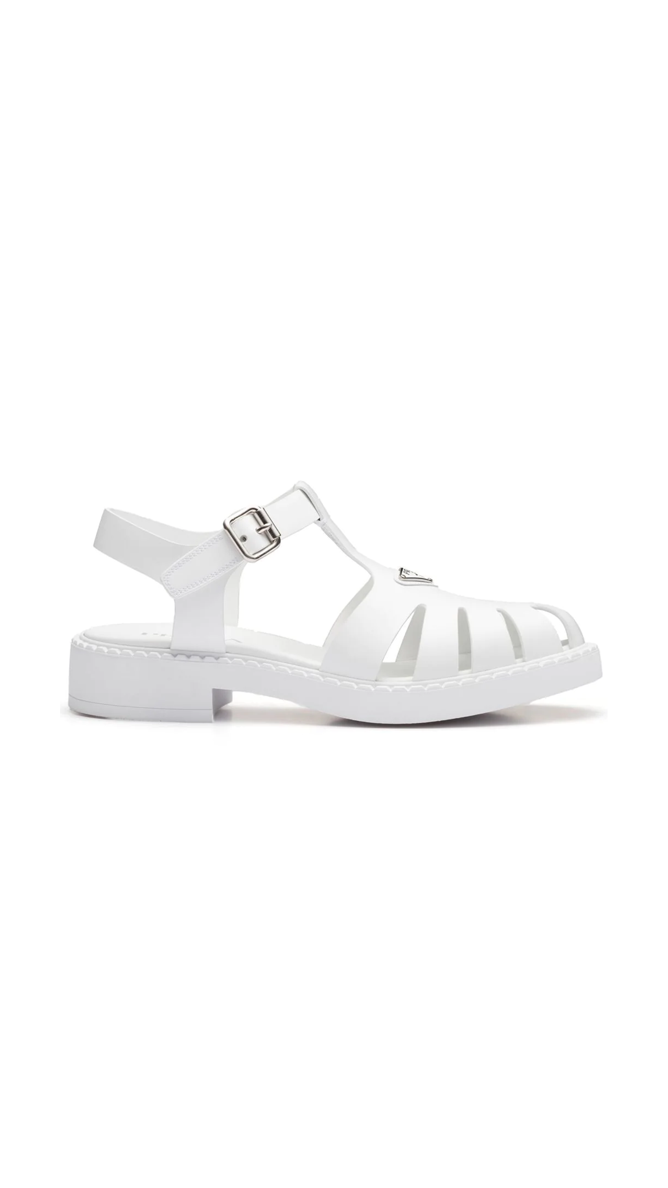 Brushed Leather Fisherman Sandals - White