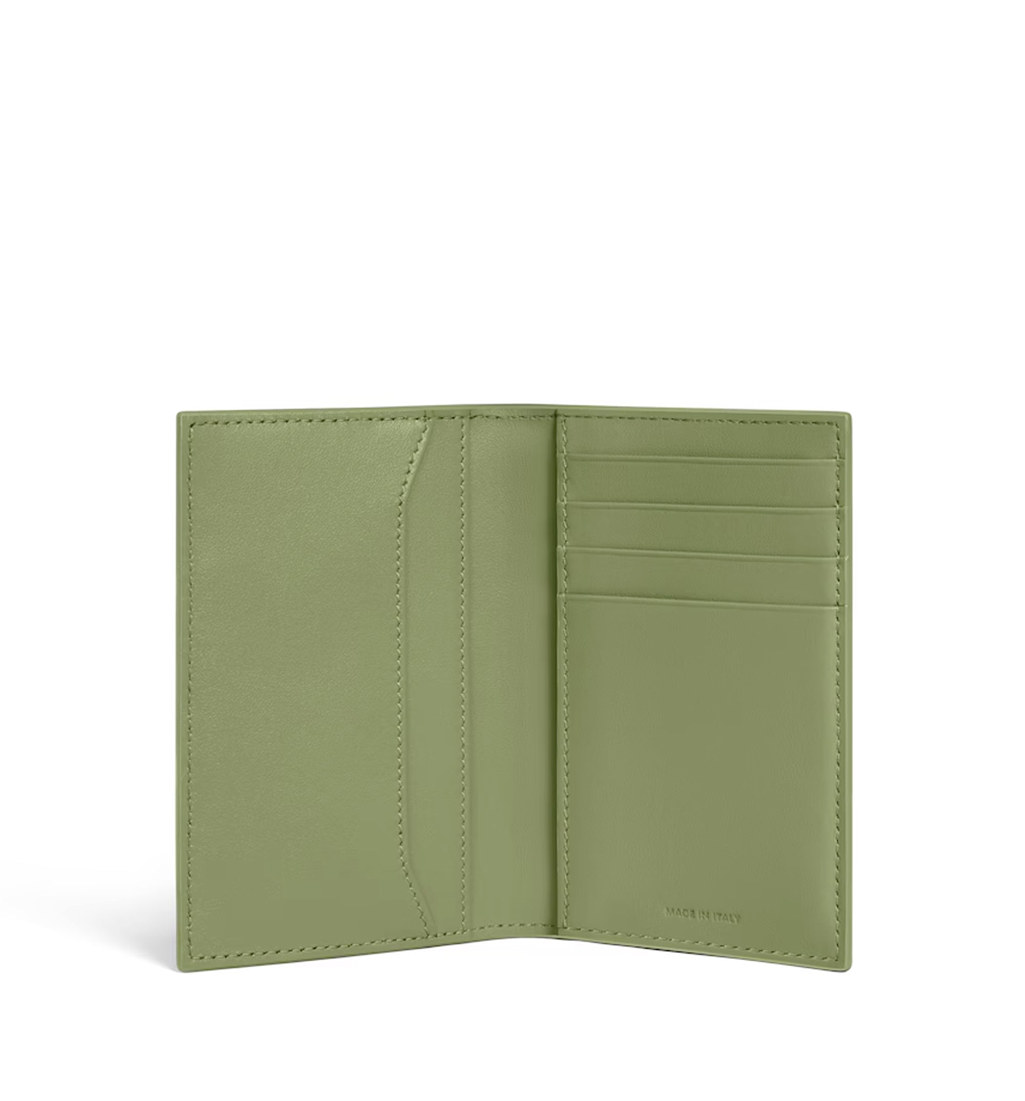 Vertical Card Holder In Grained Calfskin