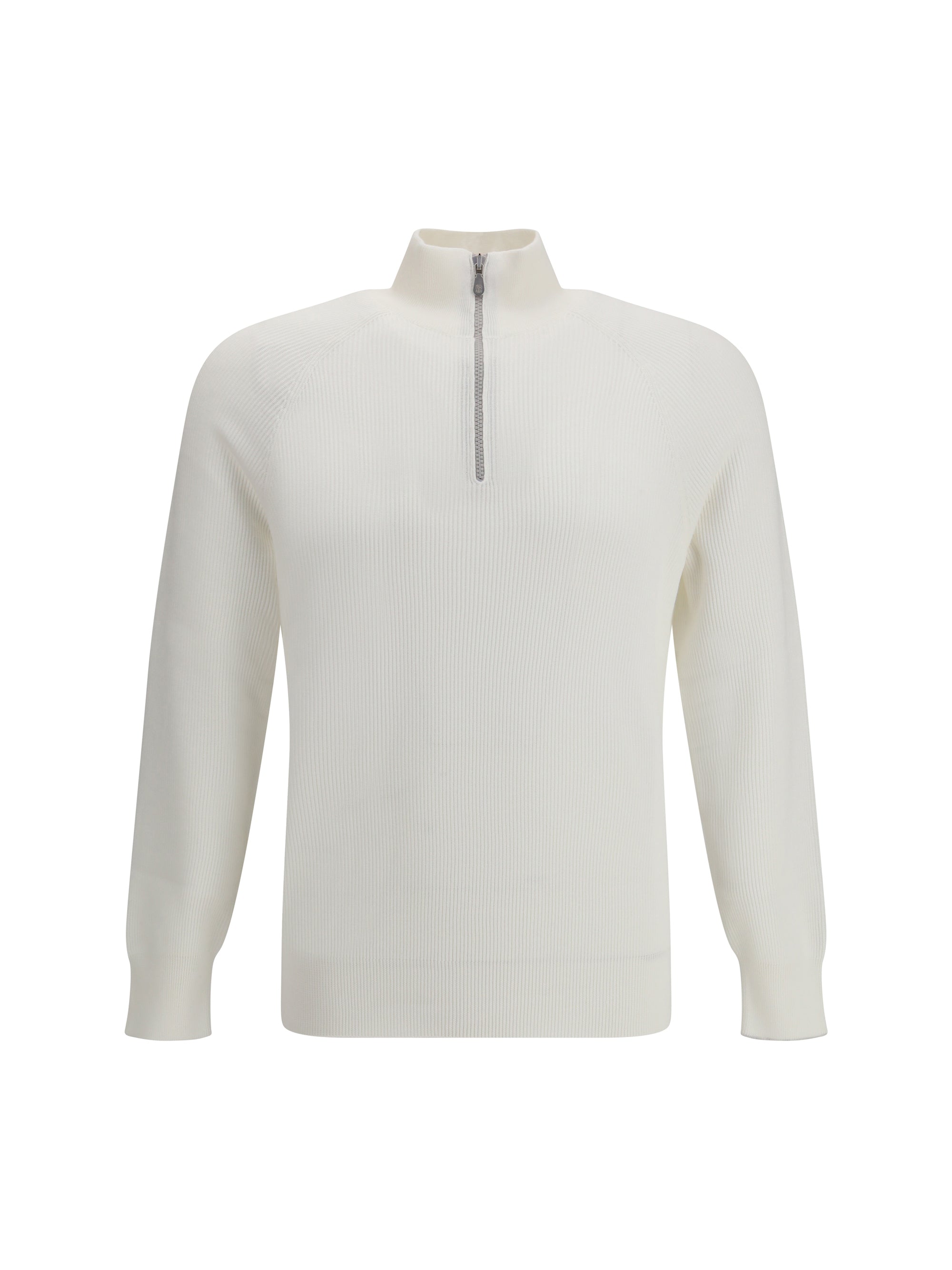 Cotton Sweater with a high neckline