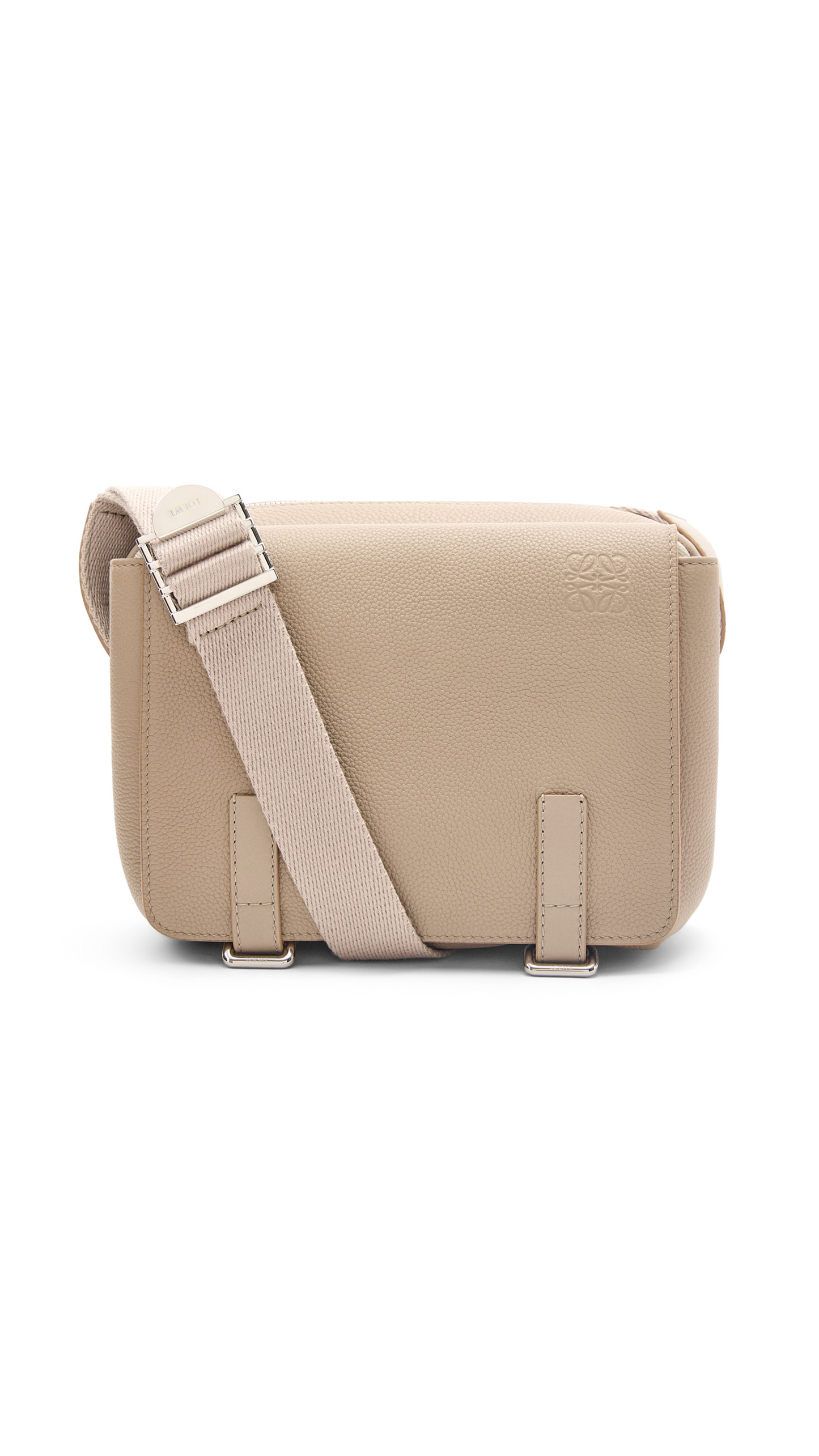 XS Military Messenger Bag in Soft Grained Calfskin - Sand – Amuze