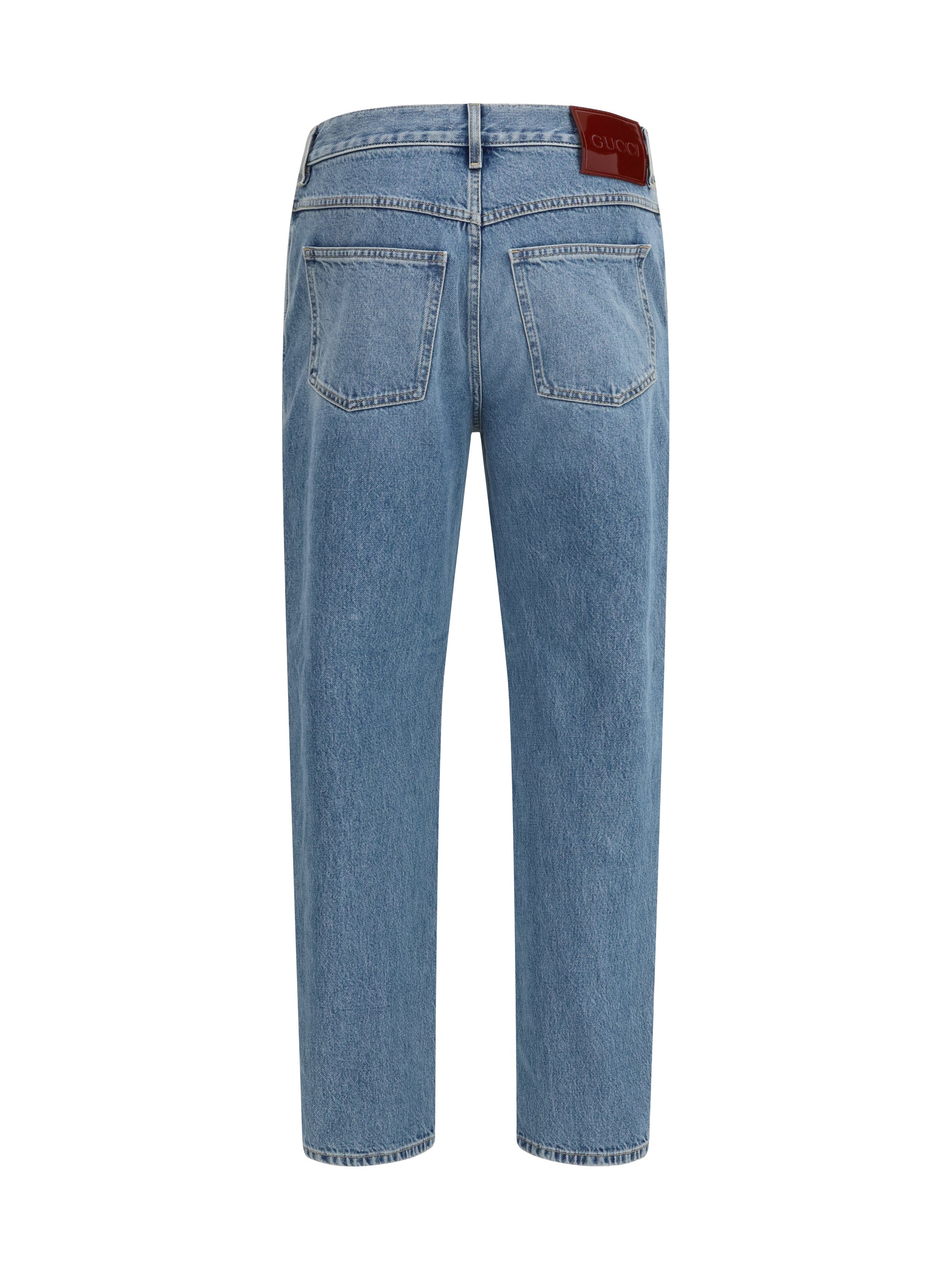 Slim-Fit Cotton Denim Trousers