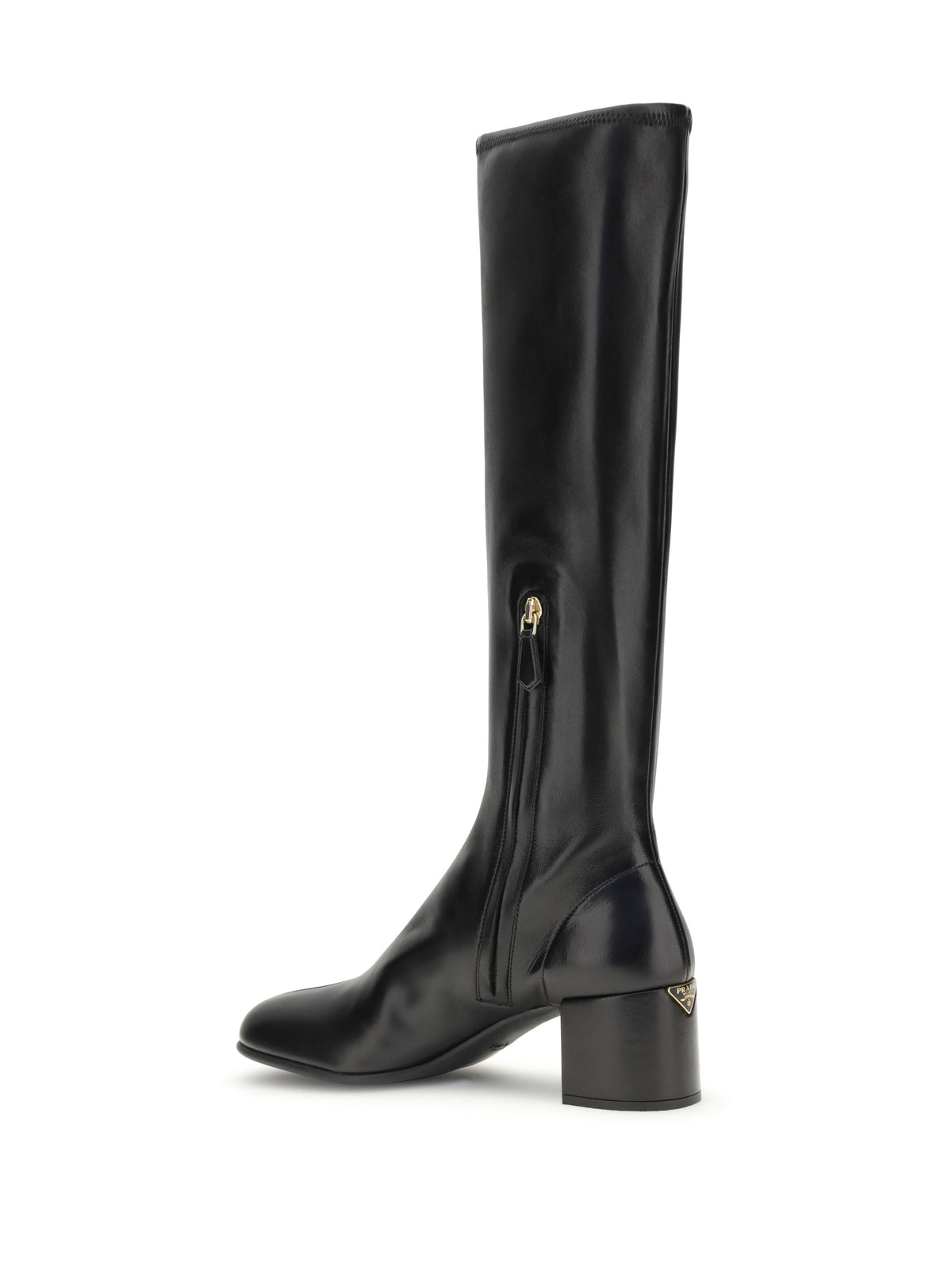 Stretch nappa leather boots