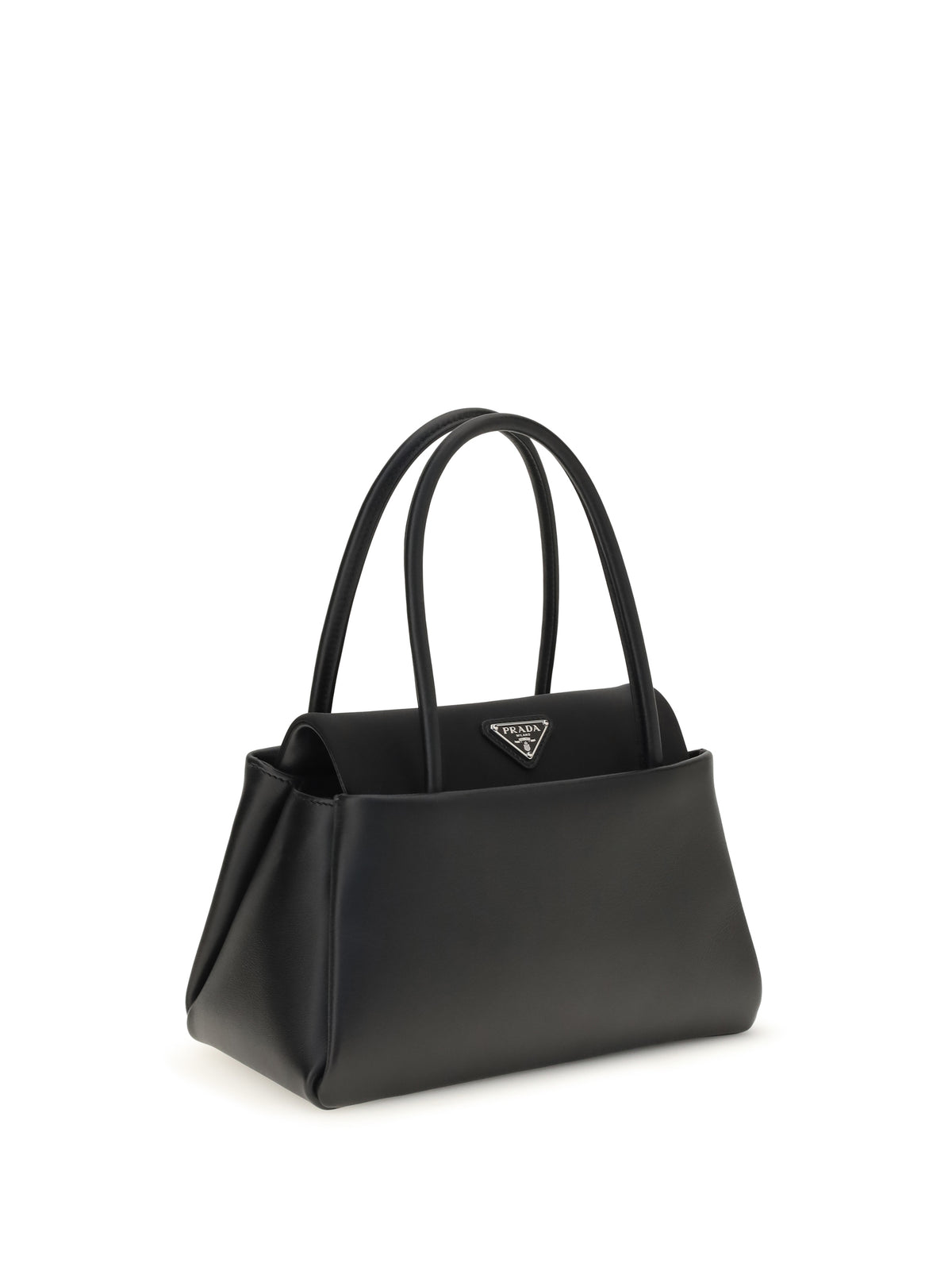 Prada Passage small leather bag with Re-Nylon flap
