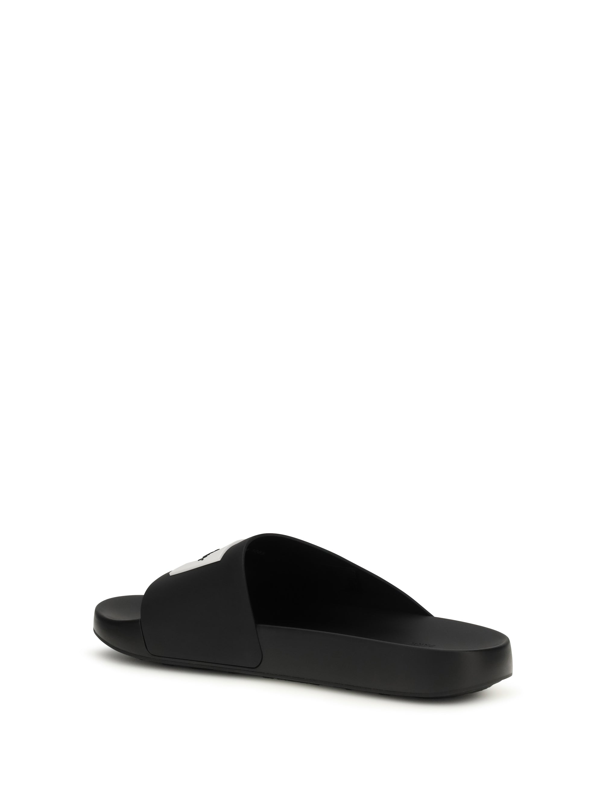 Label Slide Mules In Rubber
