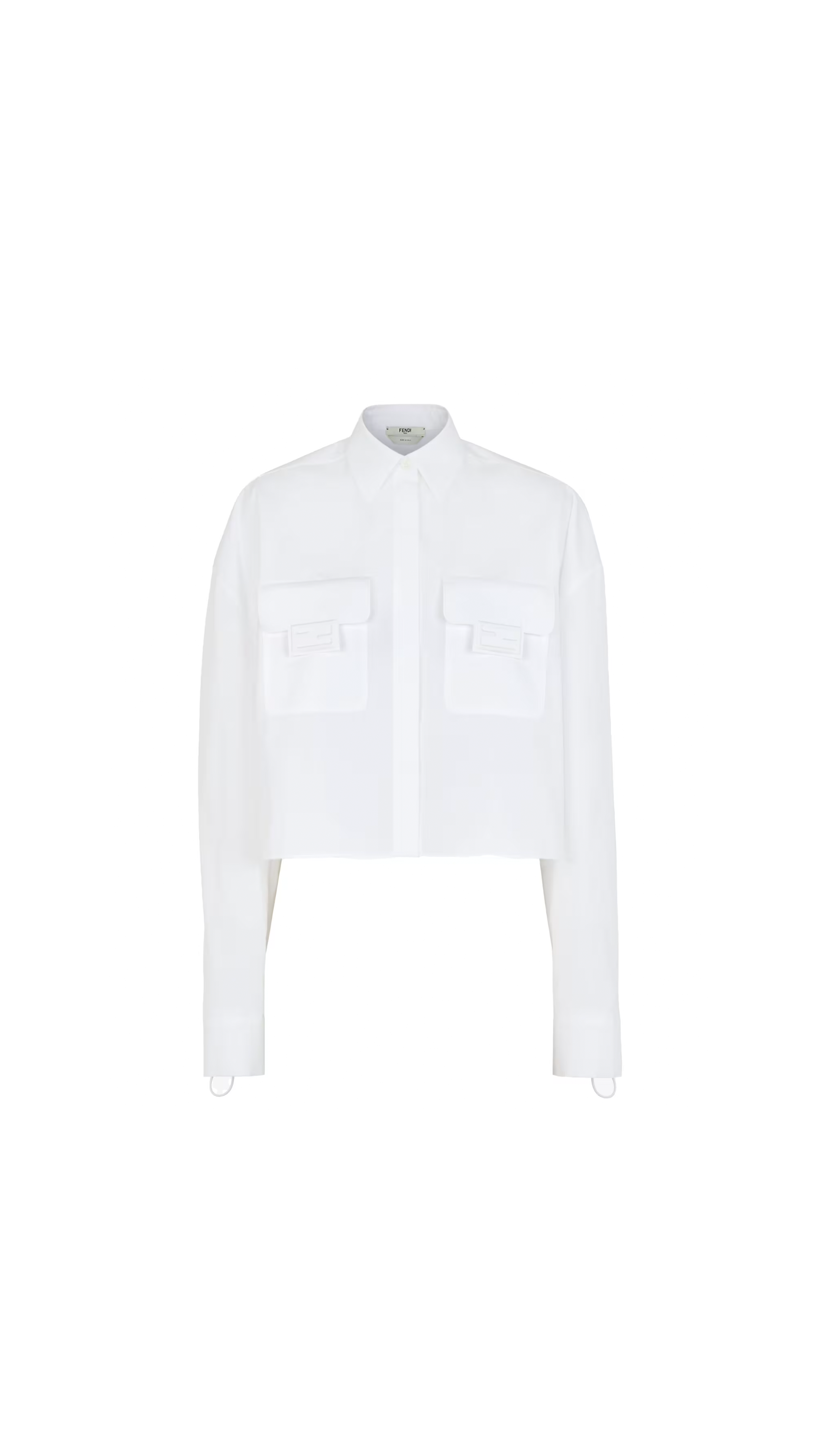 Poplin Double Pocket Shirt - White