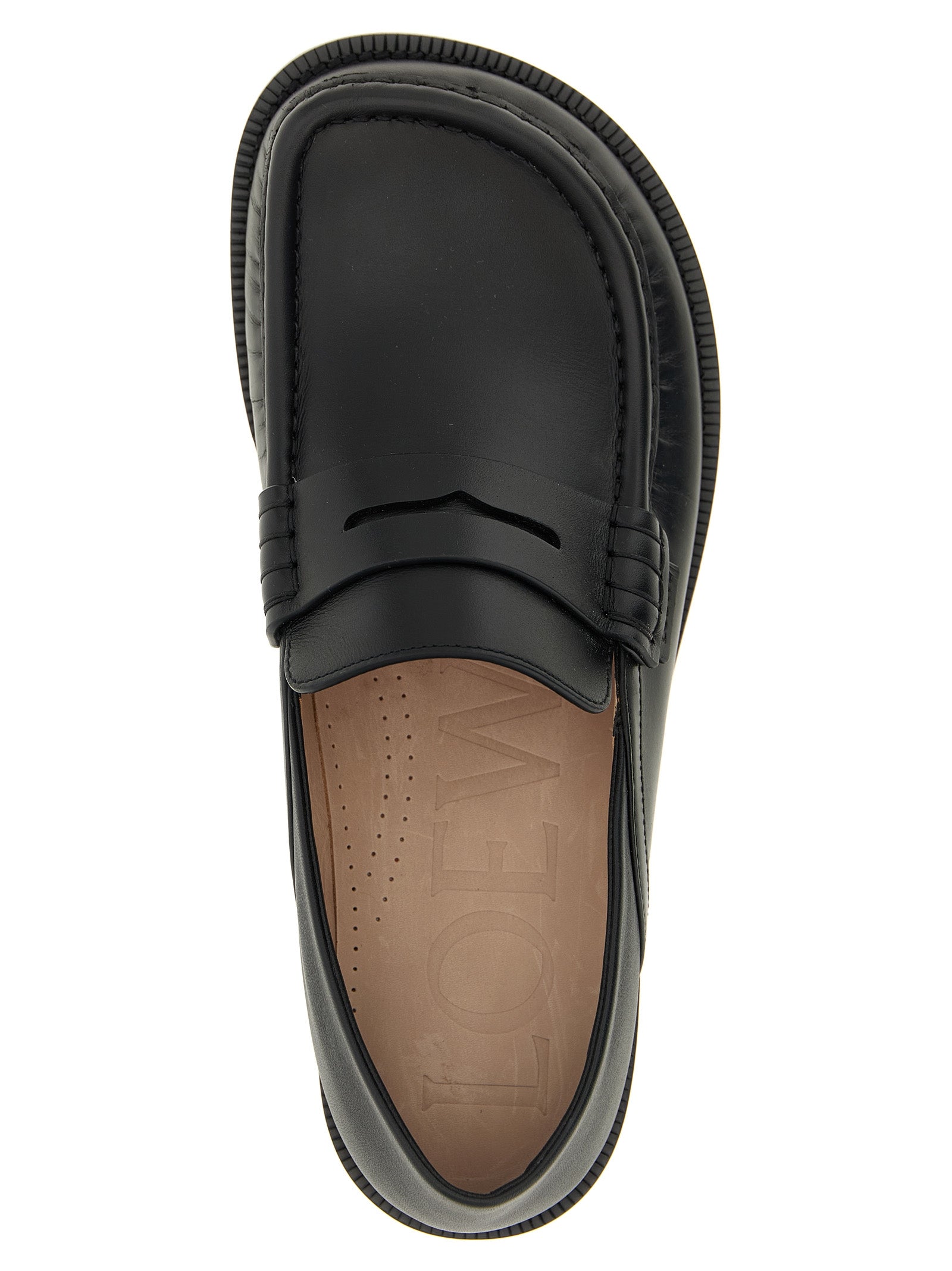 Campo Flap Back Loafer In Waxy Calfskin