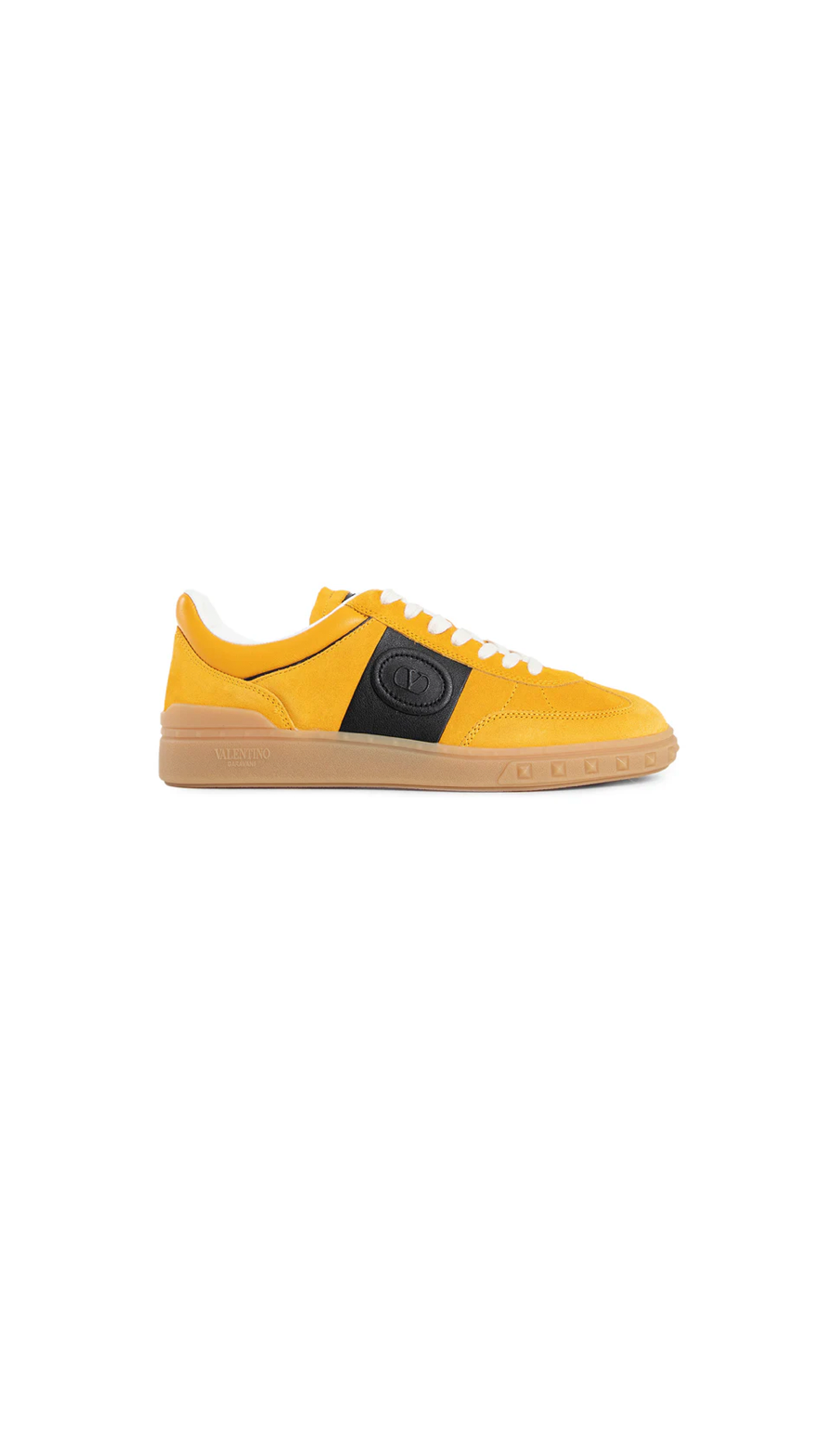 Upvillage Sneaker in Split Suede Leather and Nappa Calfskin - Yellow