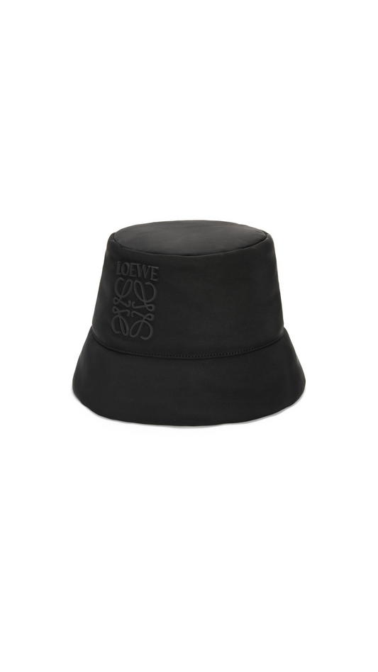 Puffer Bucket Hat In Nylon - Black