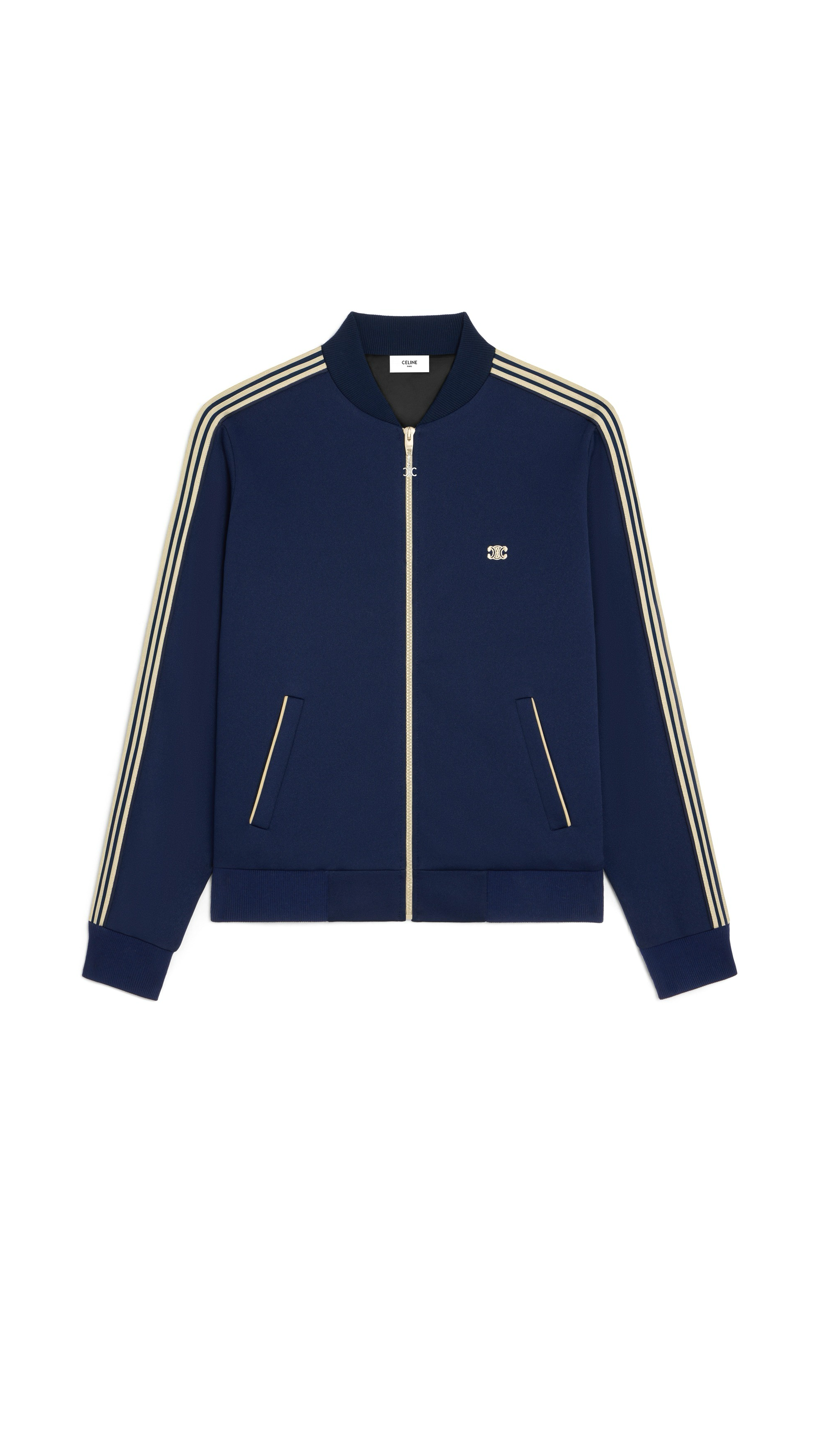 Tracksuit Jacket In Double Face Jersey - Navy