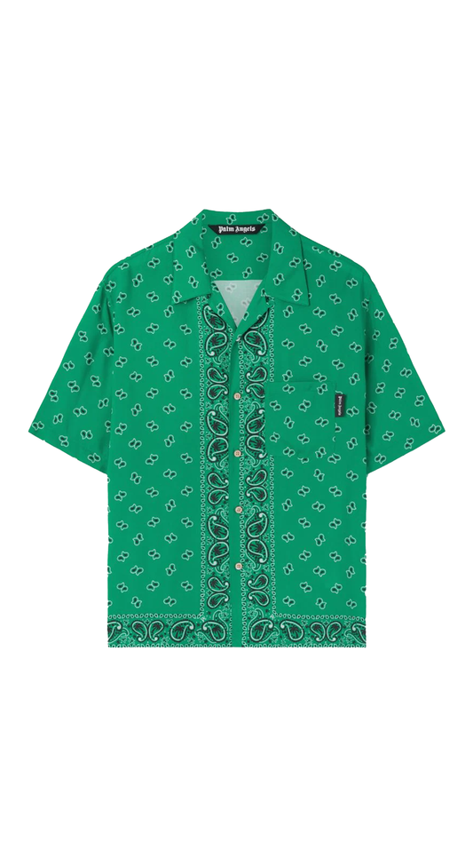 Paisley Bowling Shirt - Green