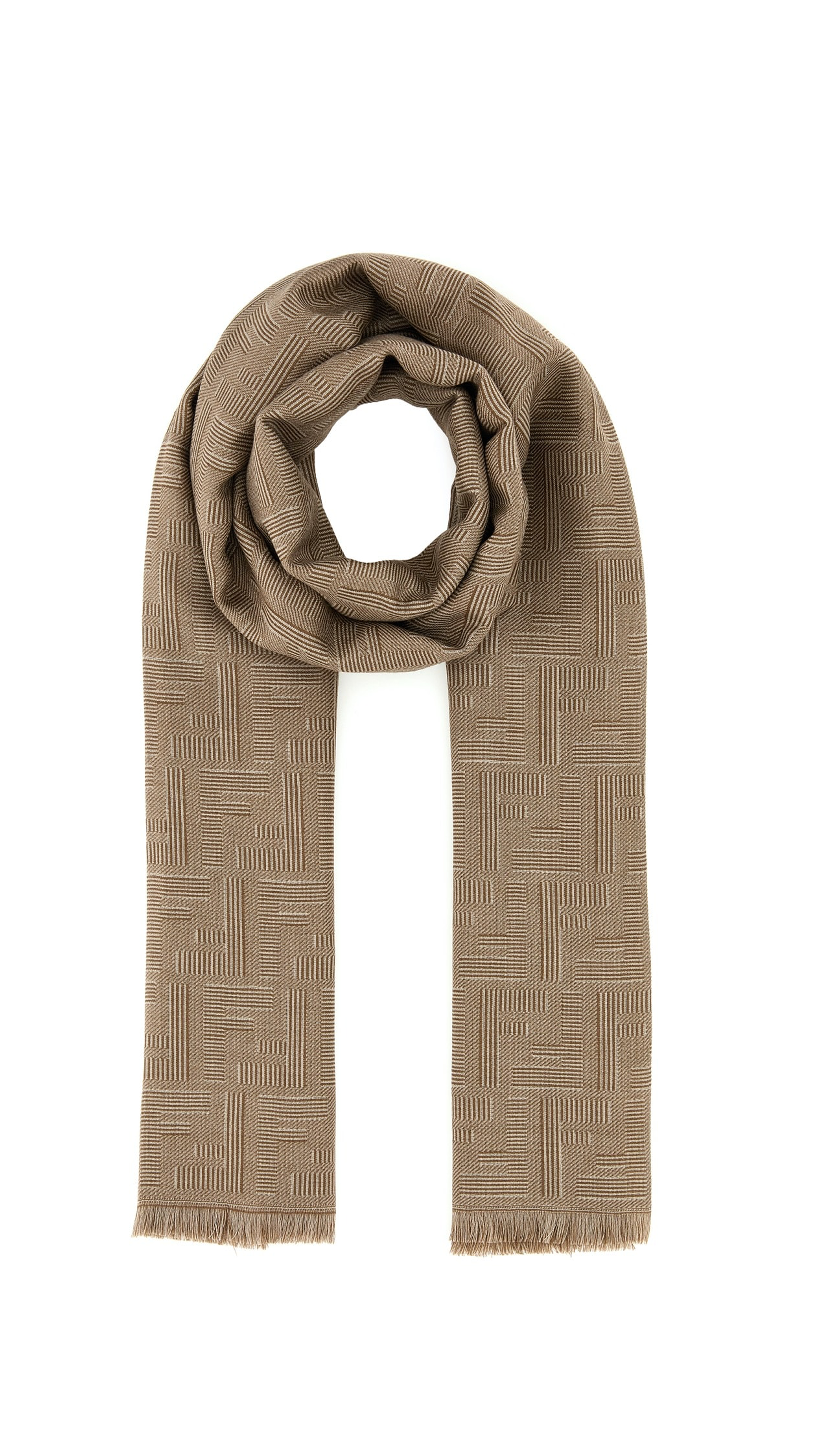 Monogram Scarf - Brown