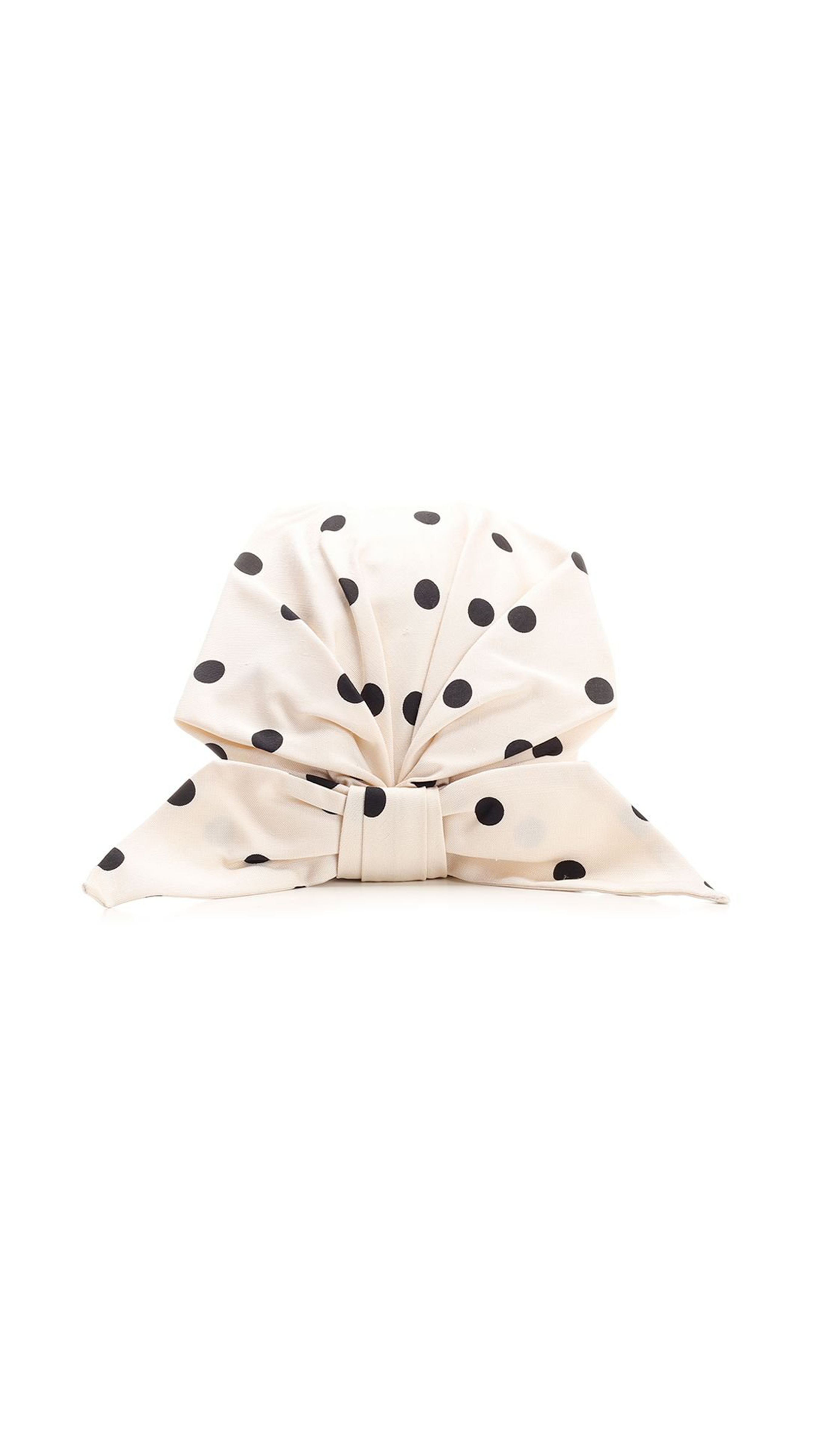 Valentino Polka Dot-Printed Gathered Head Scarf - Ivory