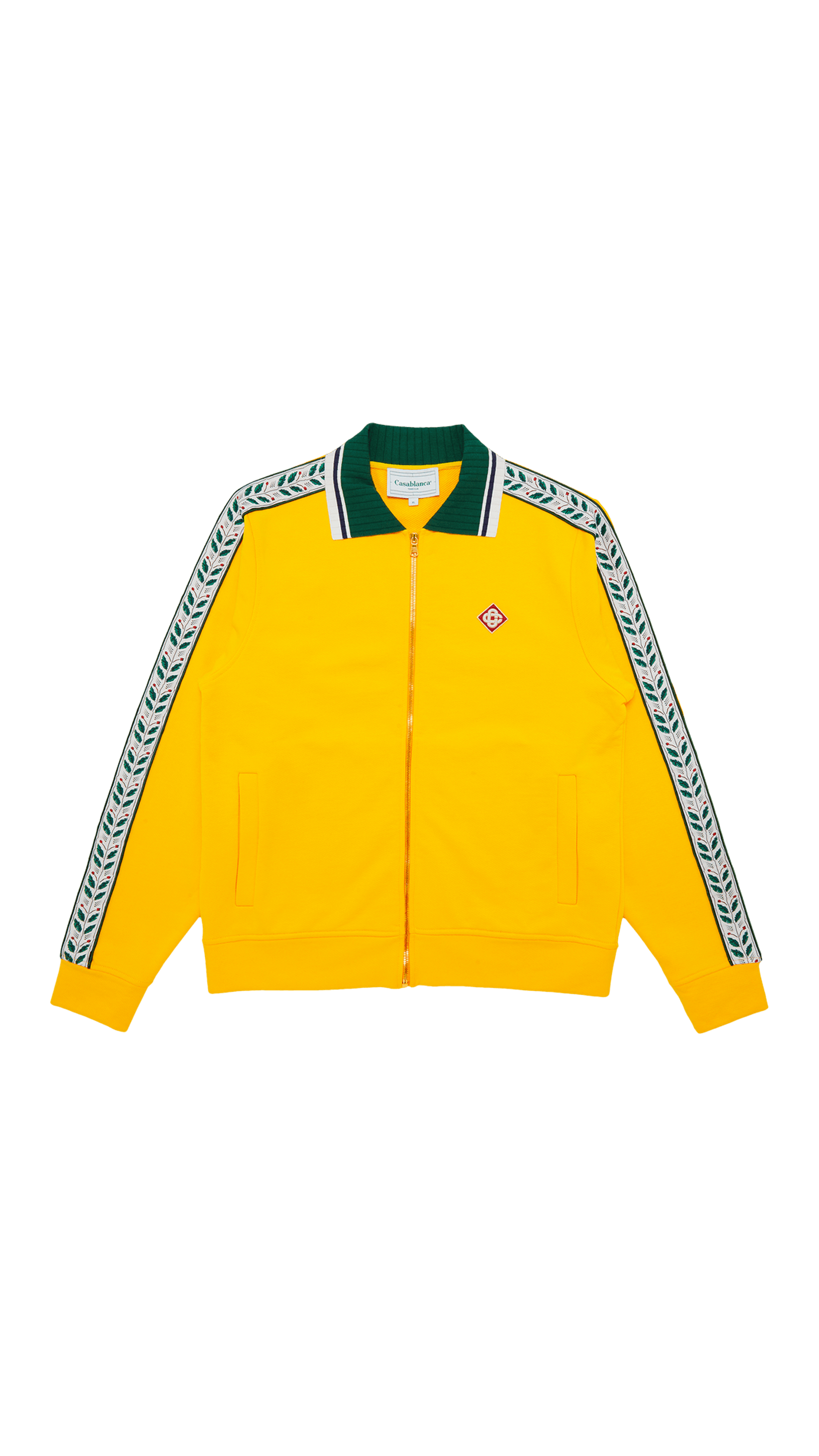 Casablanca Motosport Laurel Tape Sweatshirt  - Yellow