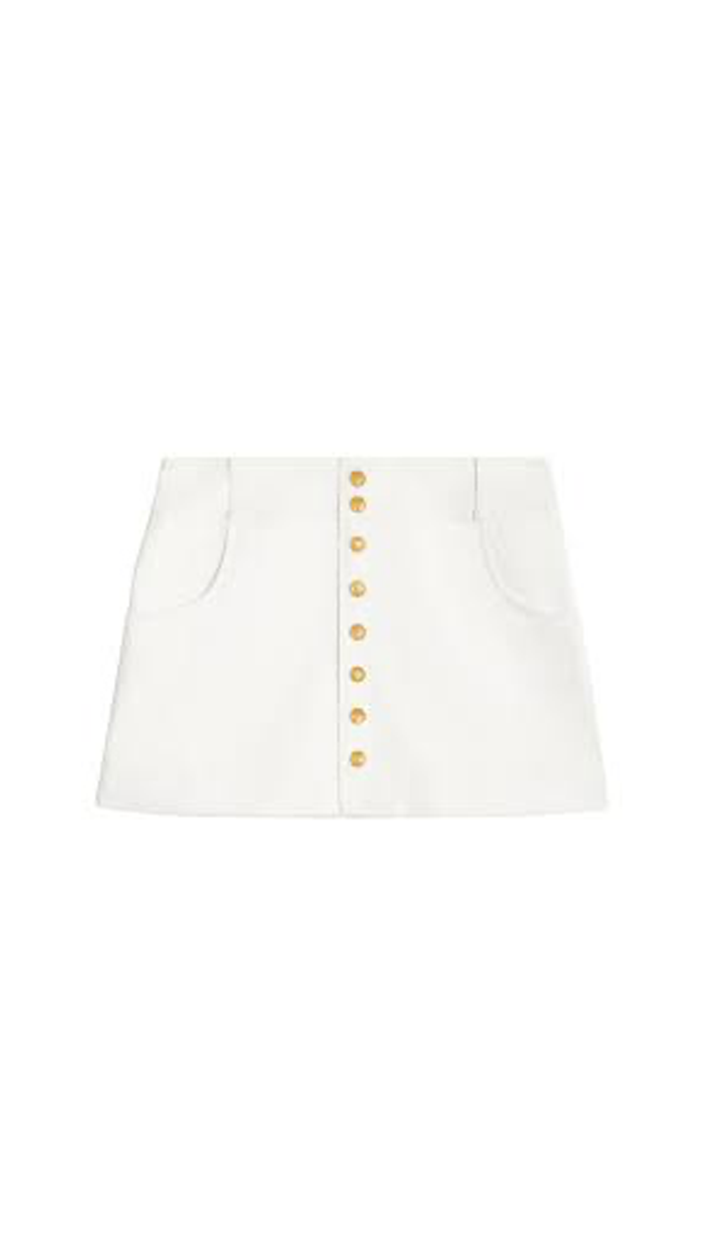 Trapeze Mini Skirt In Cotton Twill - Off White