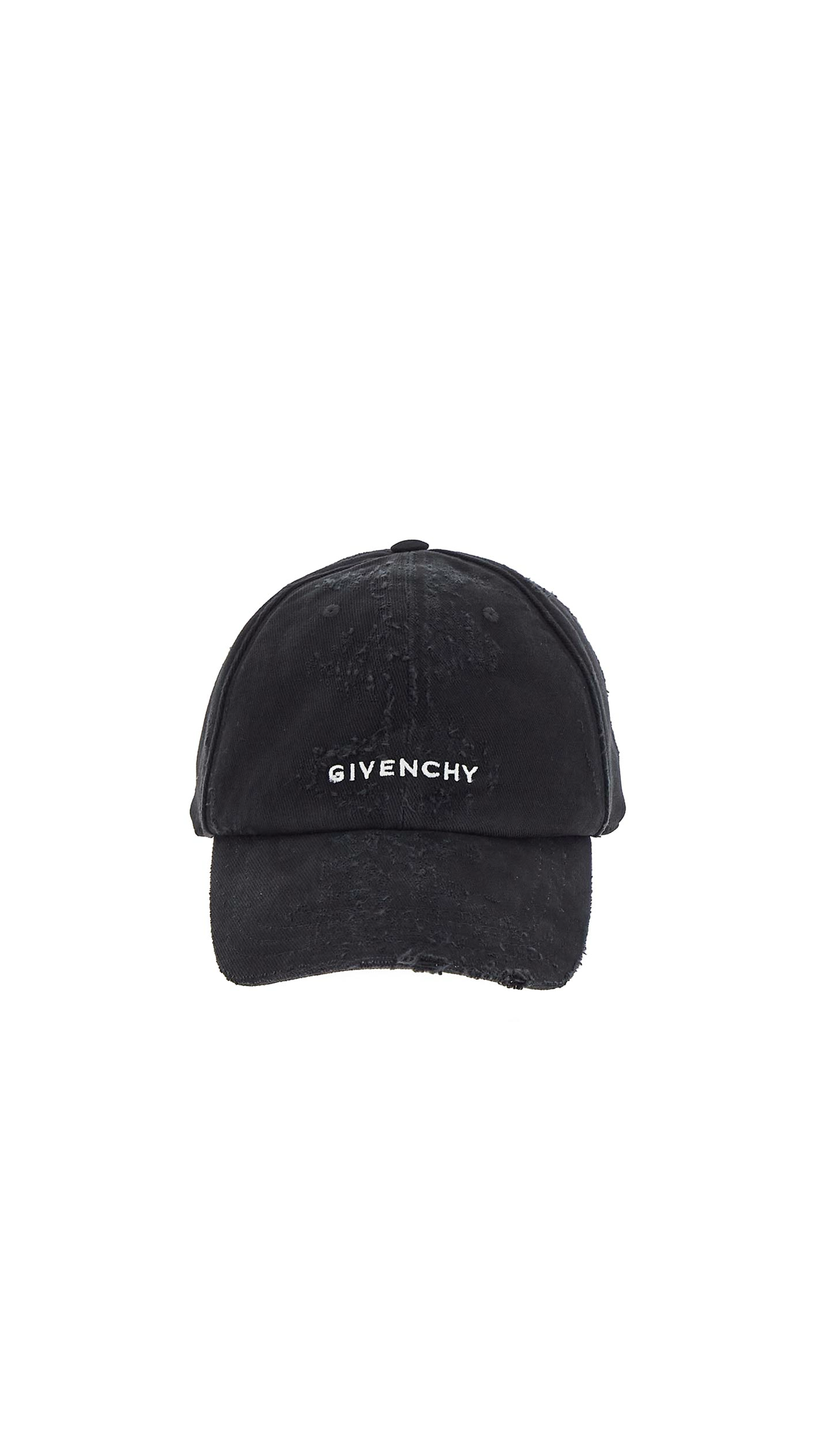 Givenchy Embroidered Cap In Cotton - Black