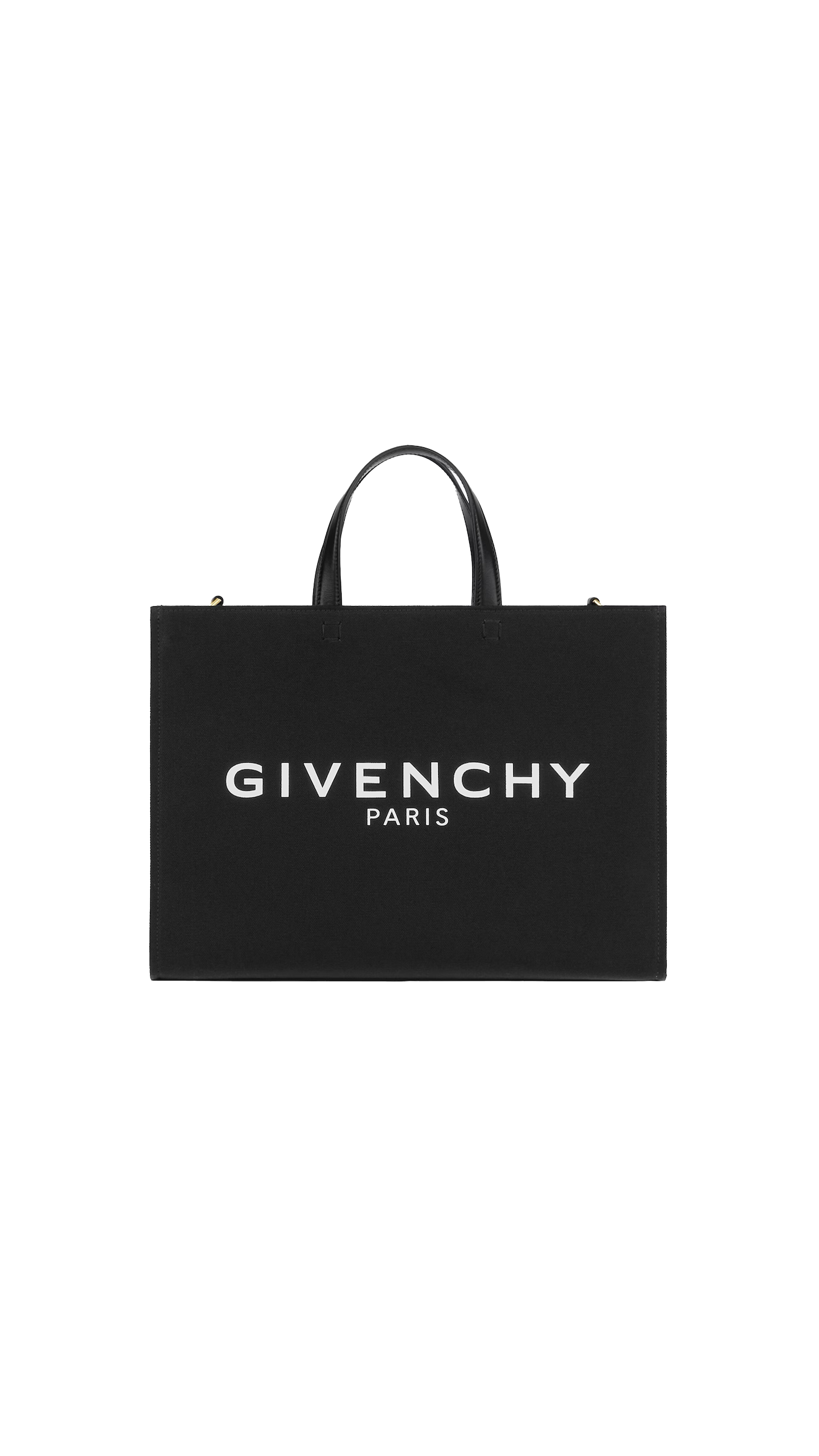 Medium G-tote Shopping Bag In Canvas - Black