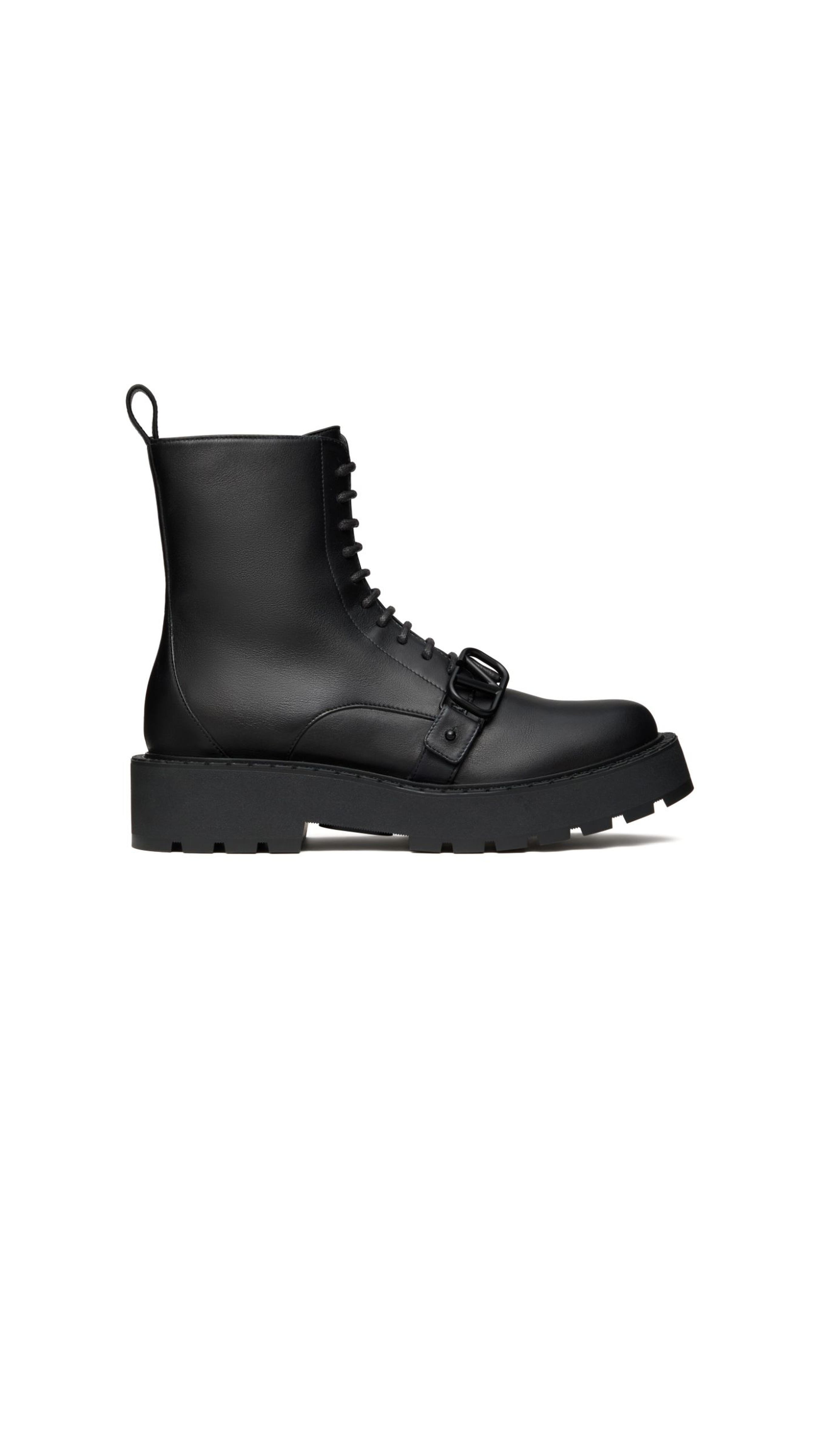 "Vlogo Signature" Strappy Ankle Boots   - Black