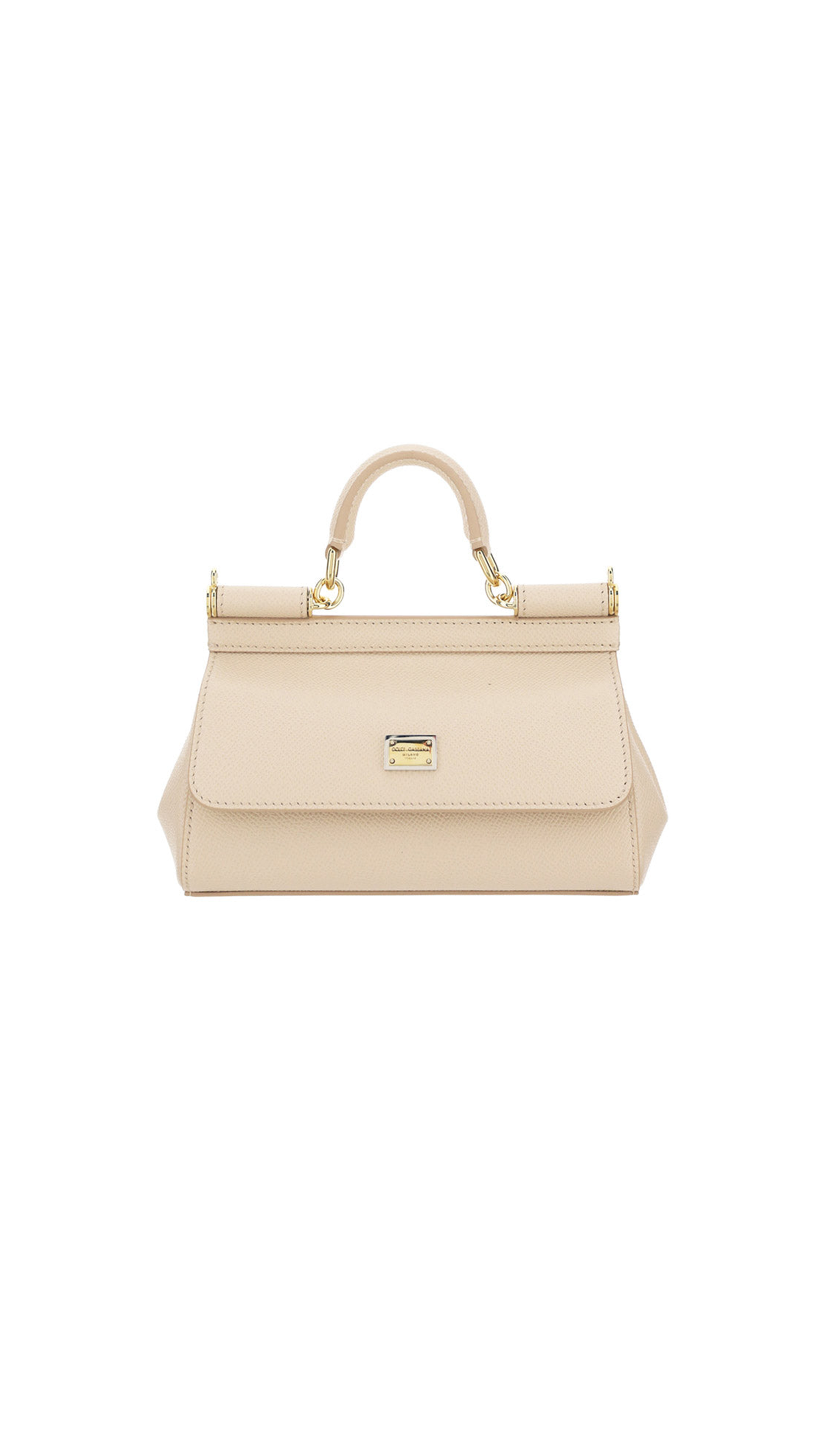 Small Sicily Bag in Dauphine Calfskin - Nude