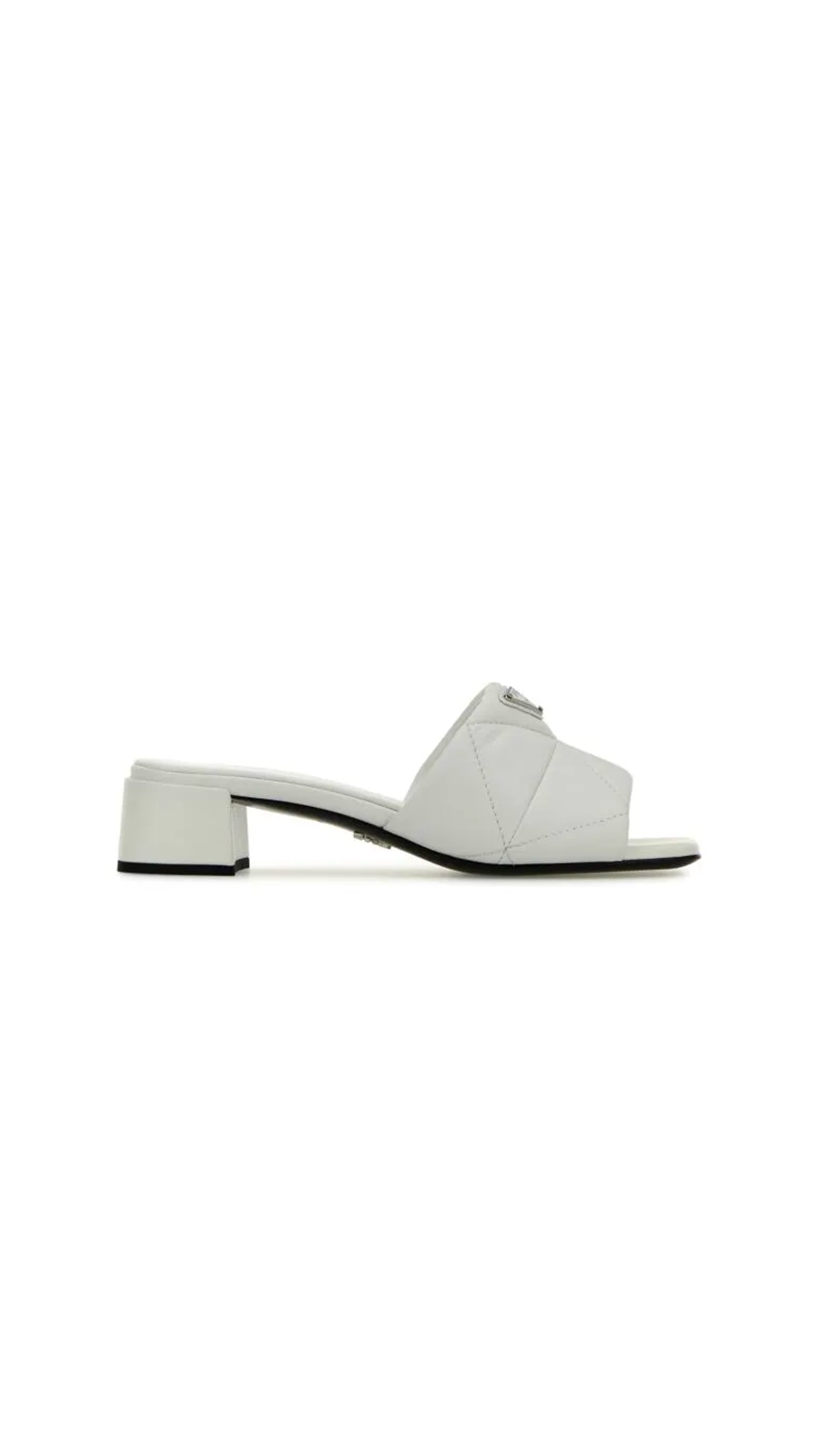 Logo Leather Sandals - White/Stone