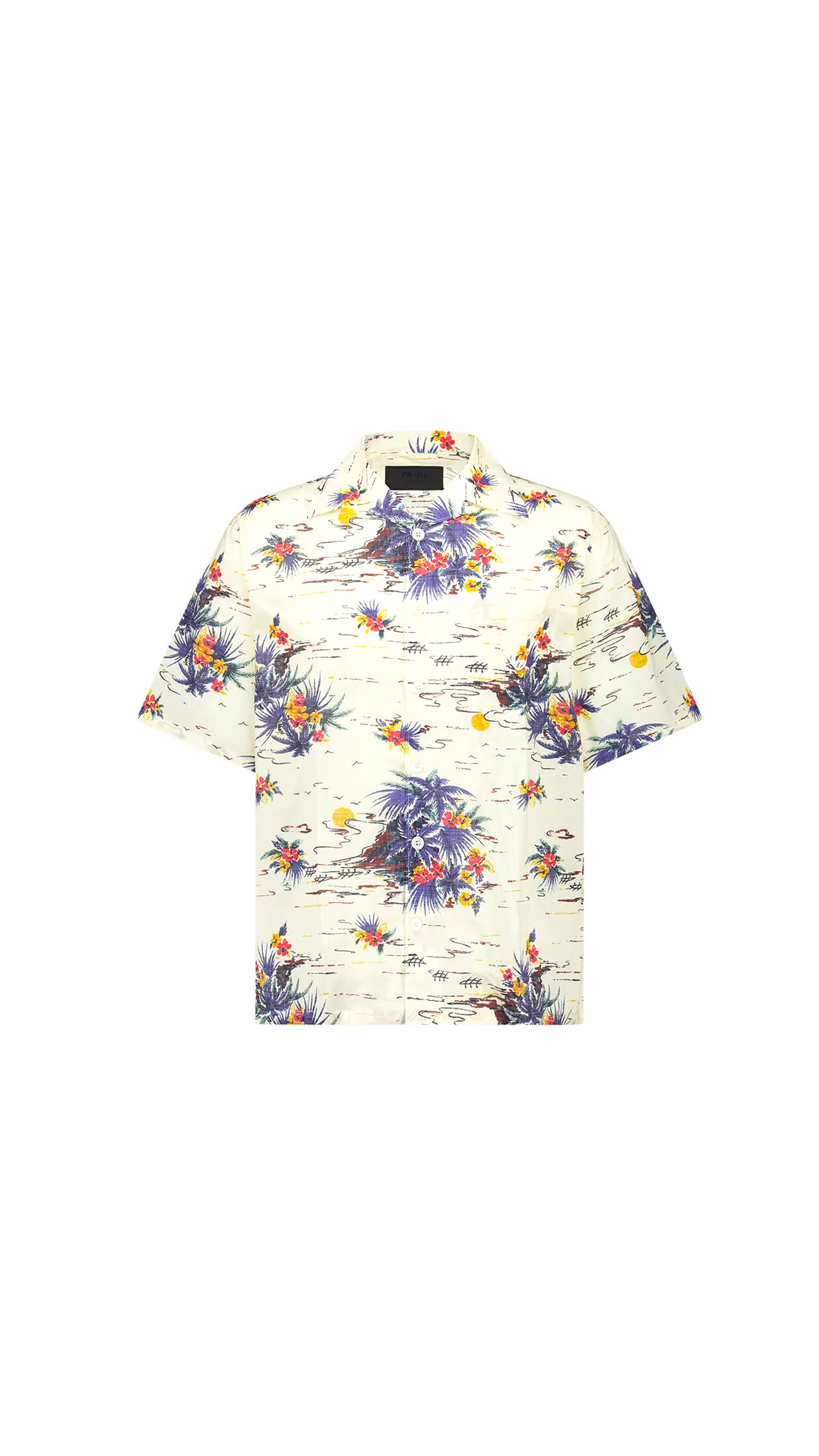 Short Sleeved Printed Shirt - Multicolor