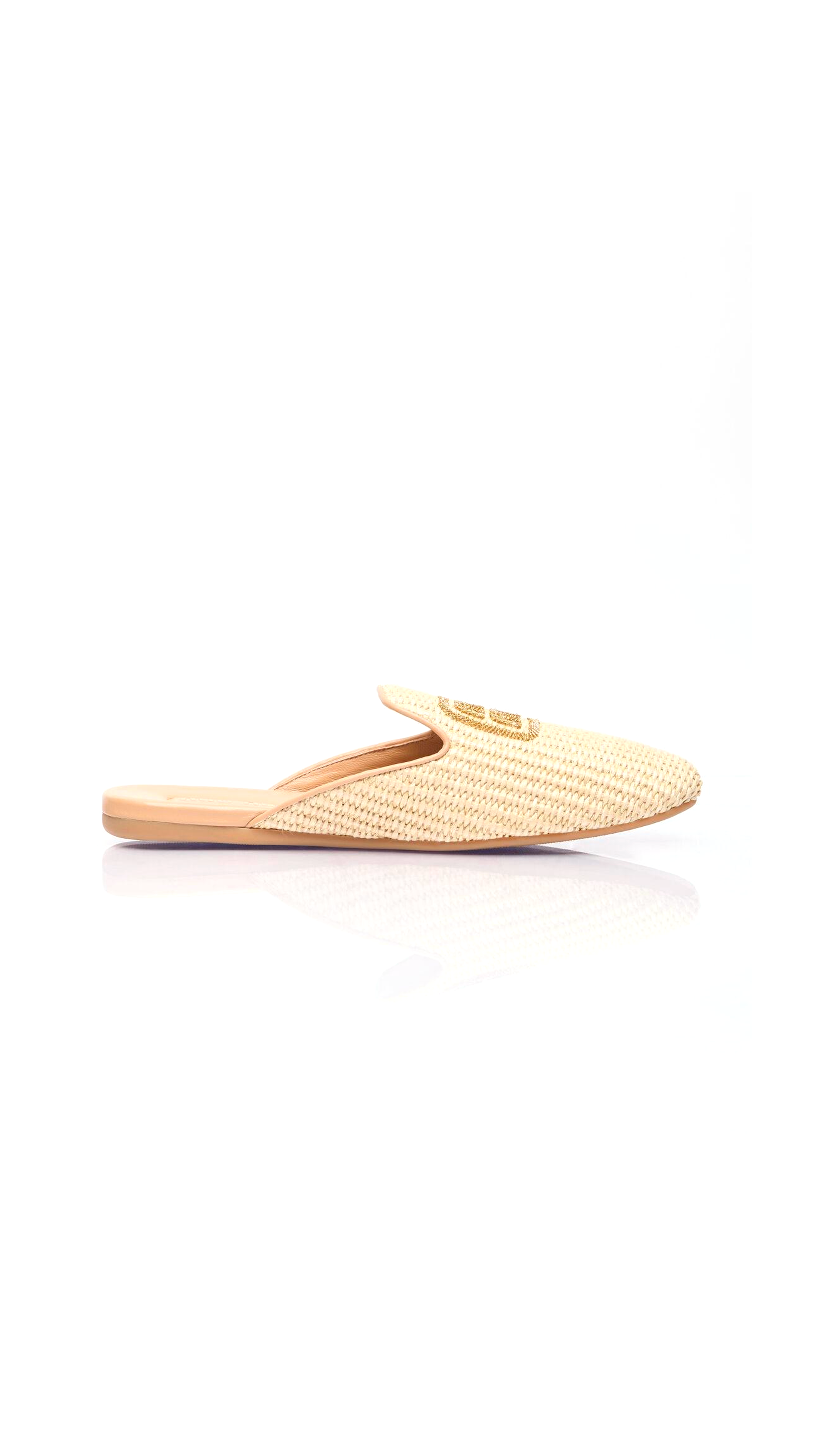 Raffia Slippers - Natural