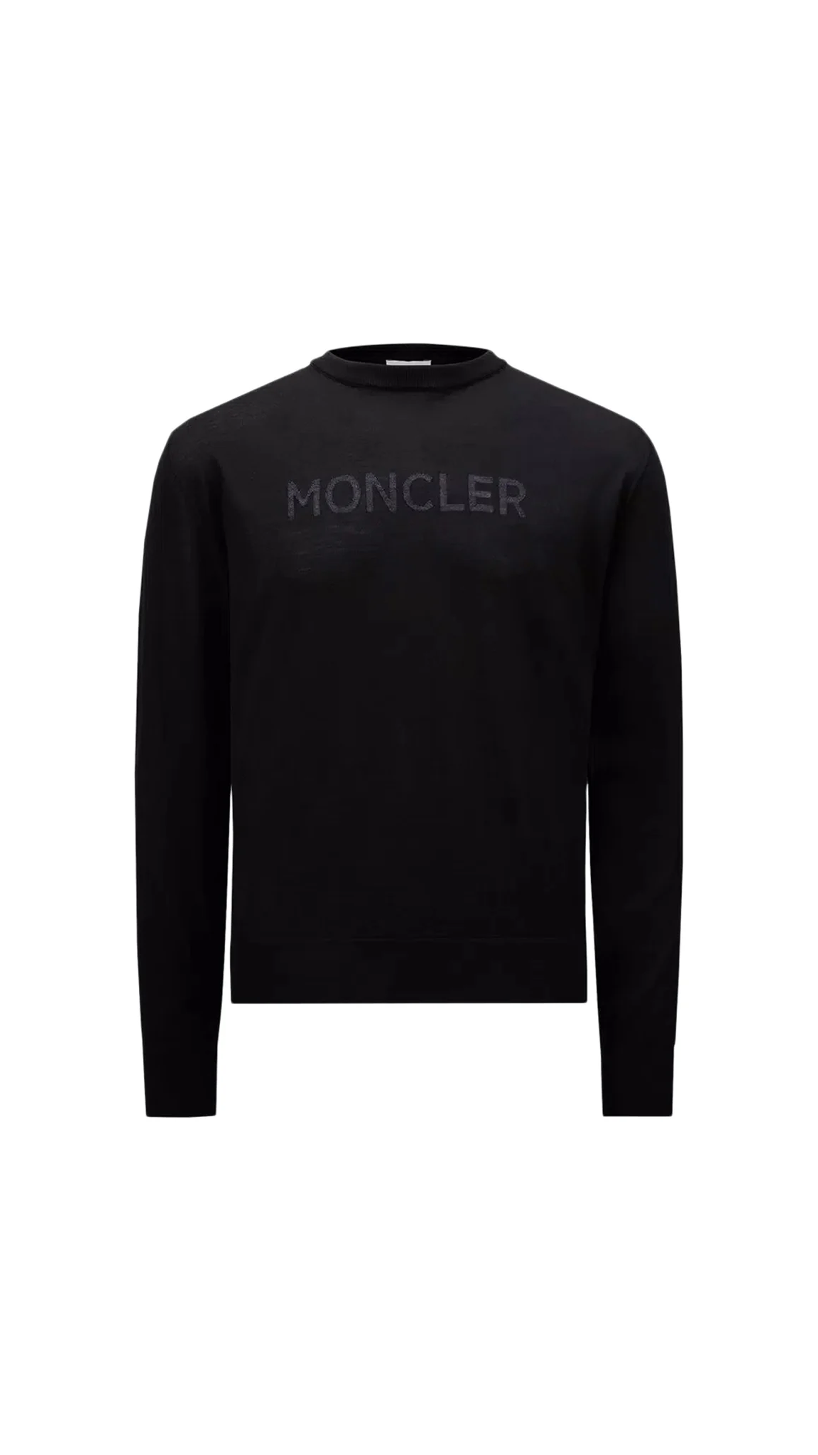 Wool Jumper With Logo - Black