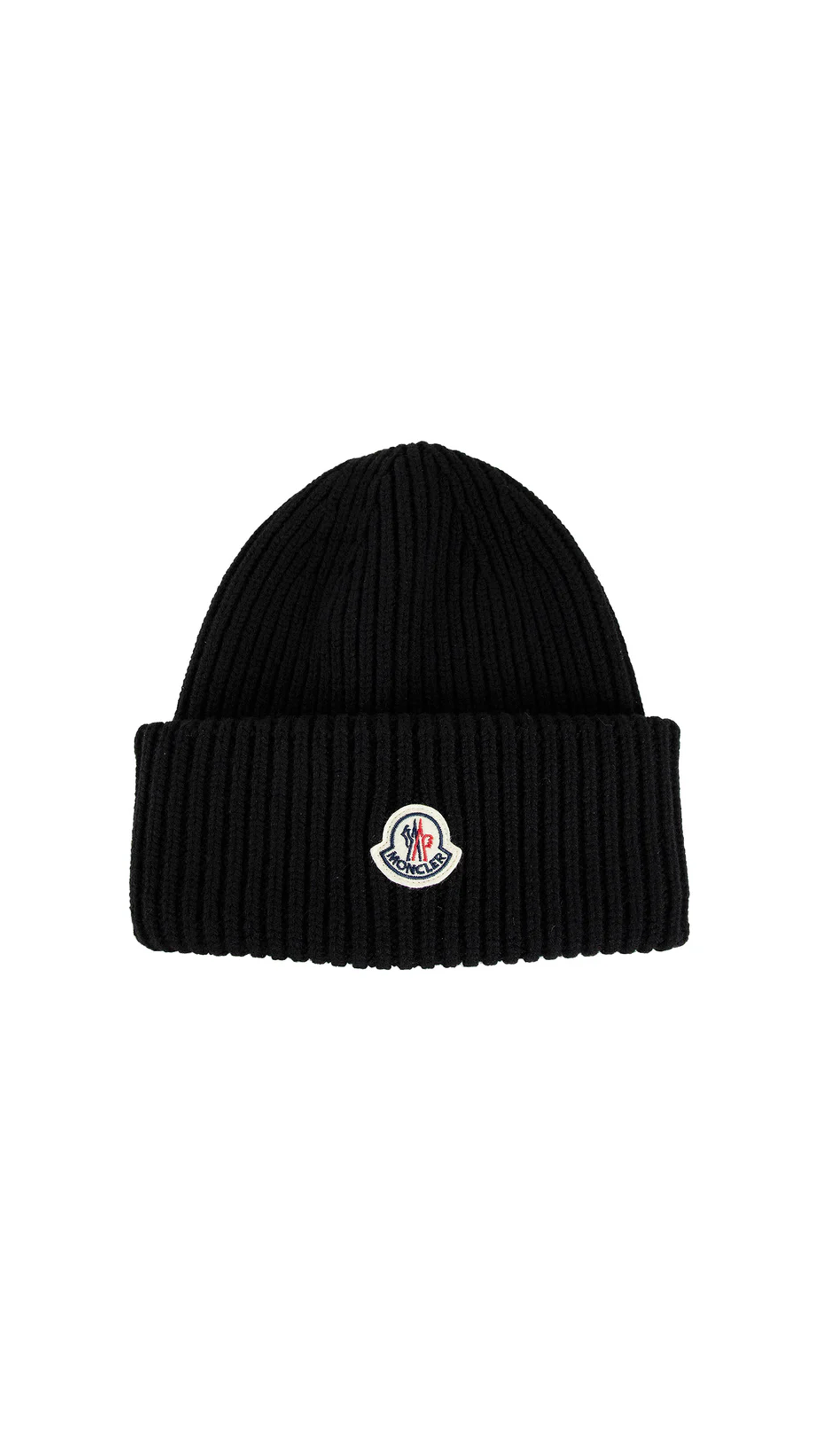 Wool Cashmere Beanie - Black