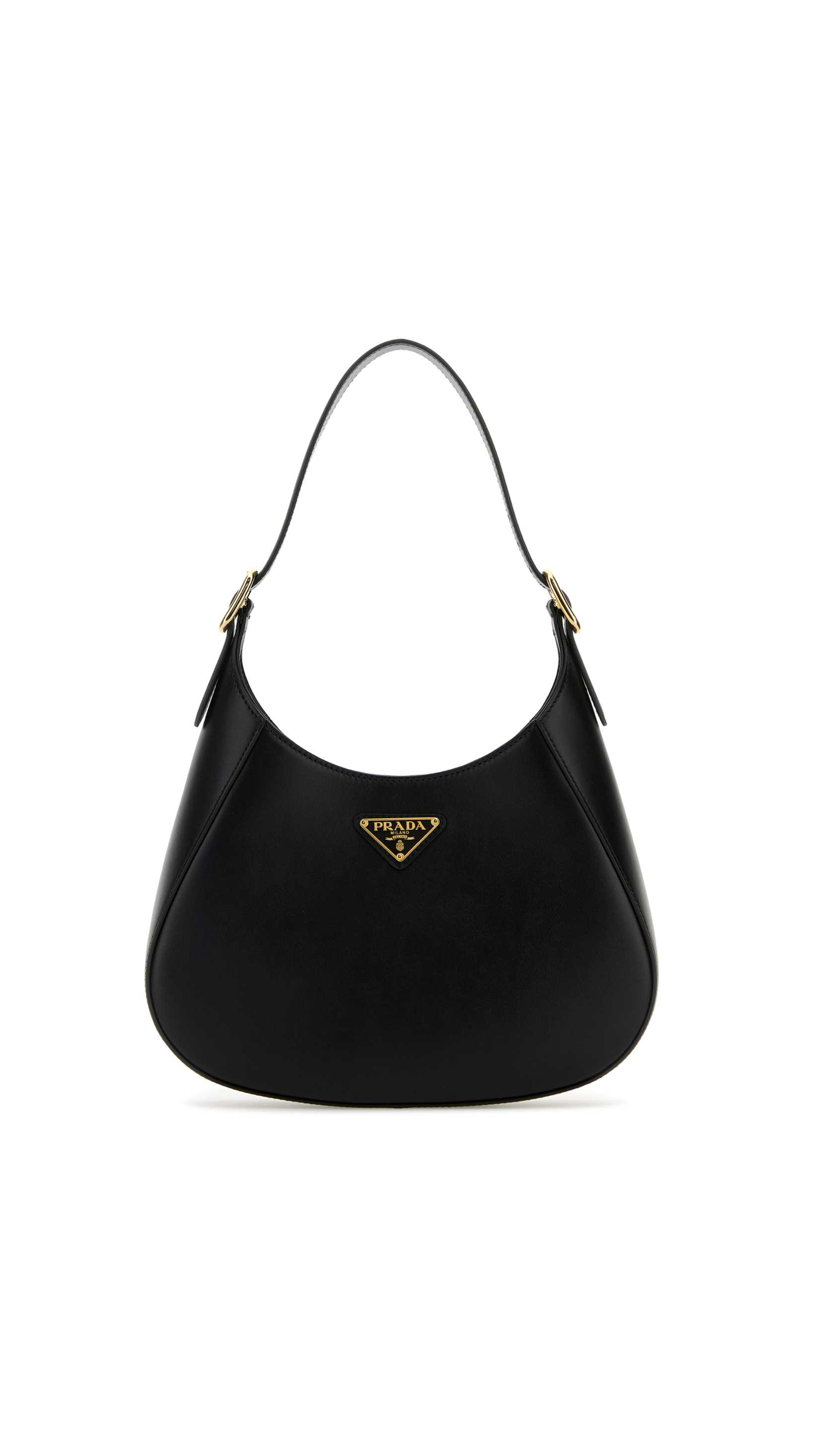 Leather Shoulder Bag - Black