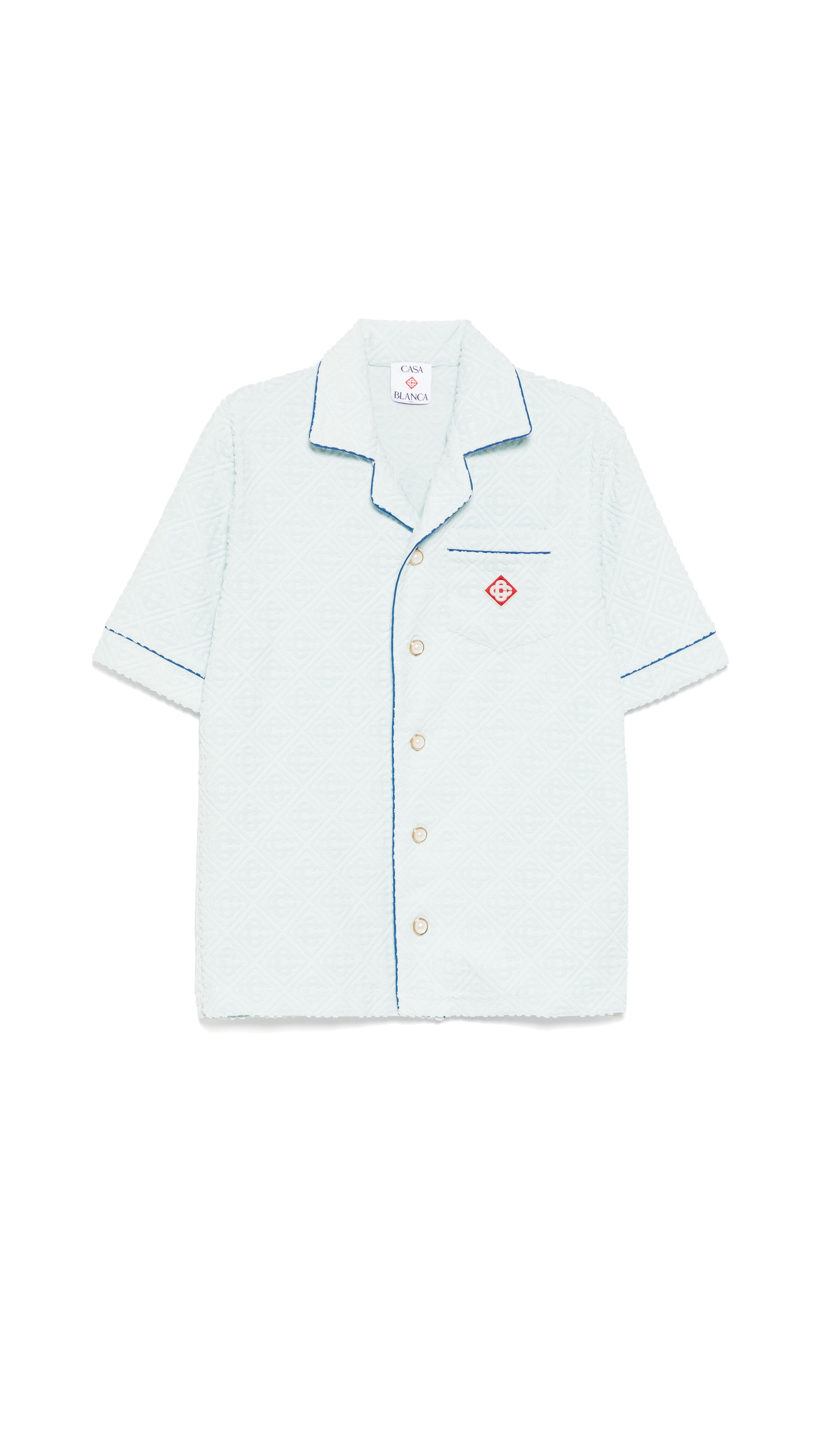 Monogram Towelling Shirt - Light Blue