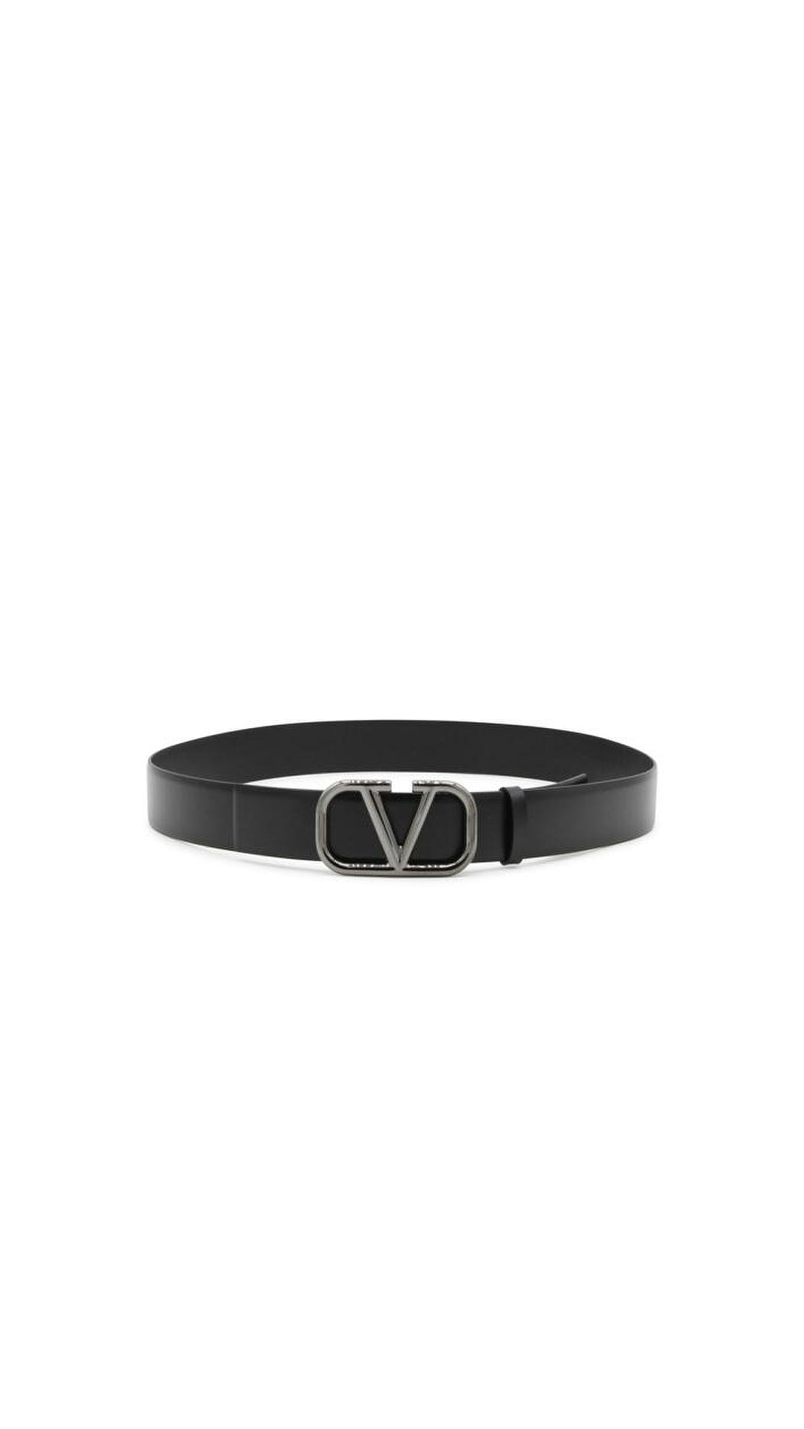 Signature Calfskin Belt - Black