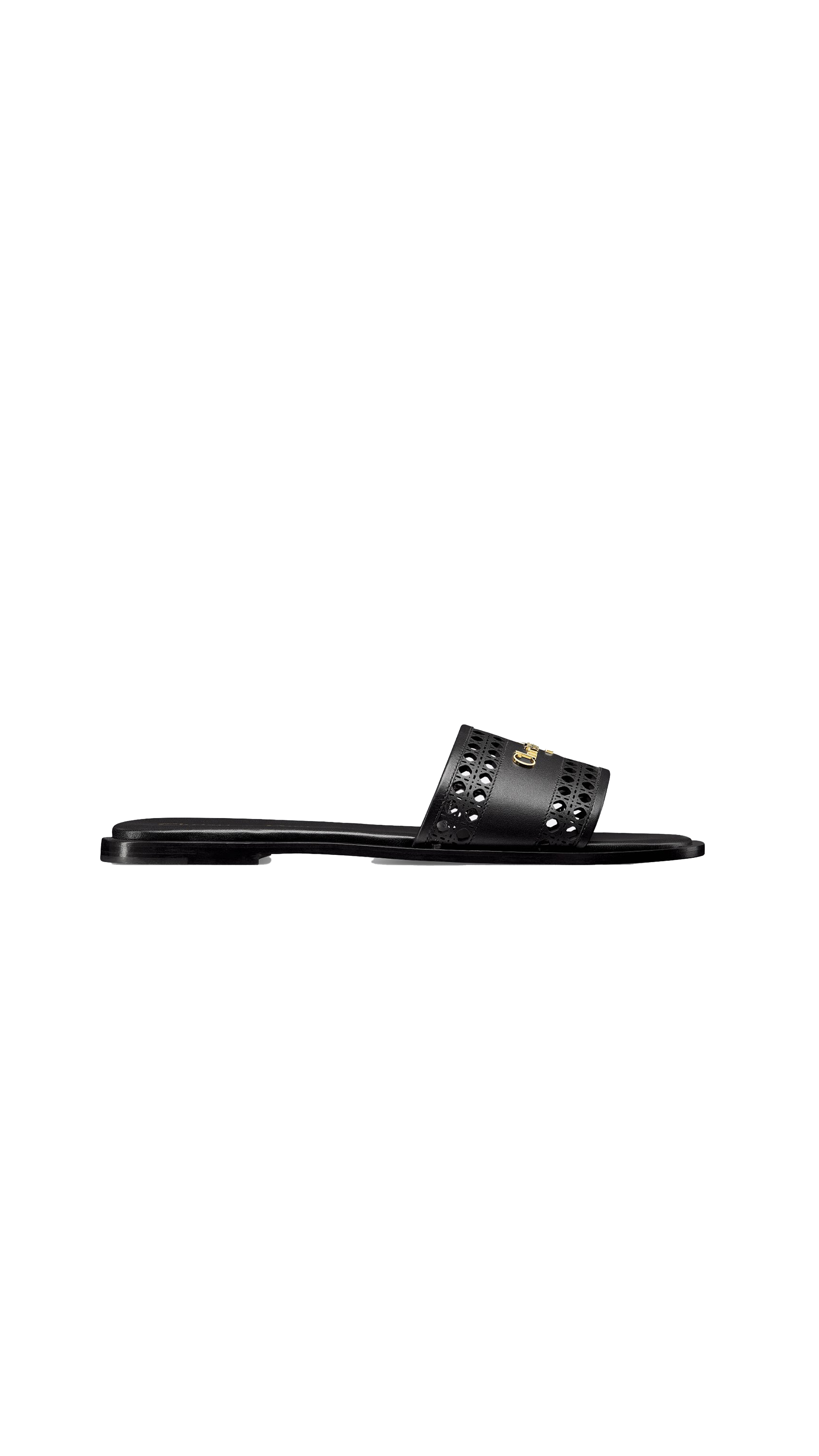 D-Lane Leather Slide - Black