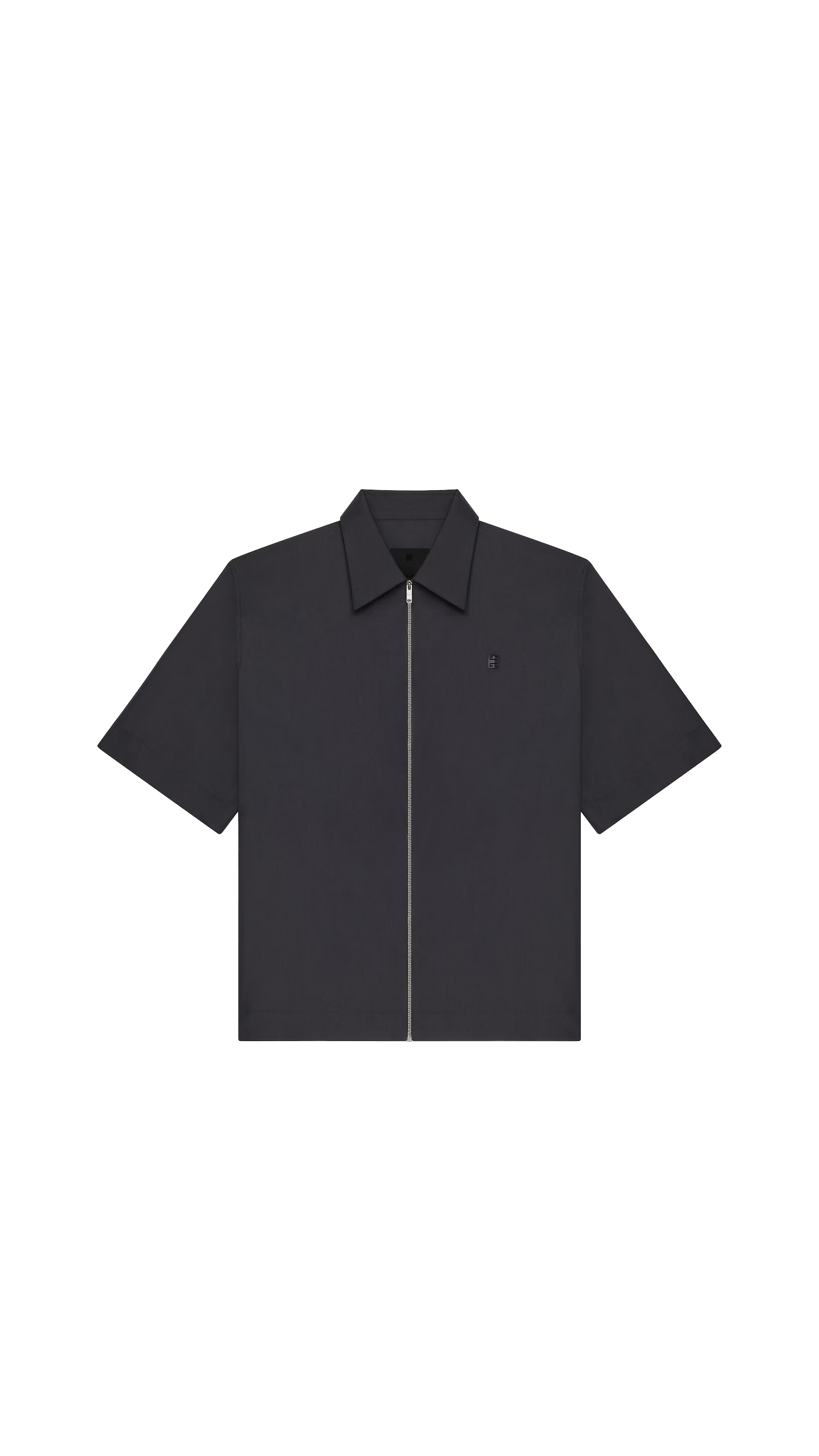 4g Zip-Up Nylon Shirt - Black