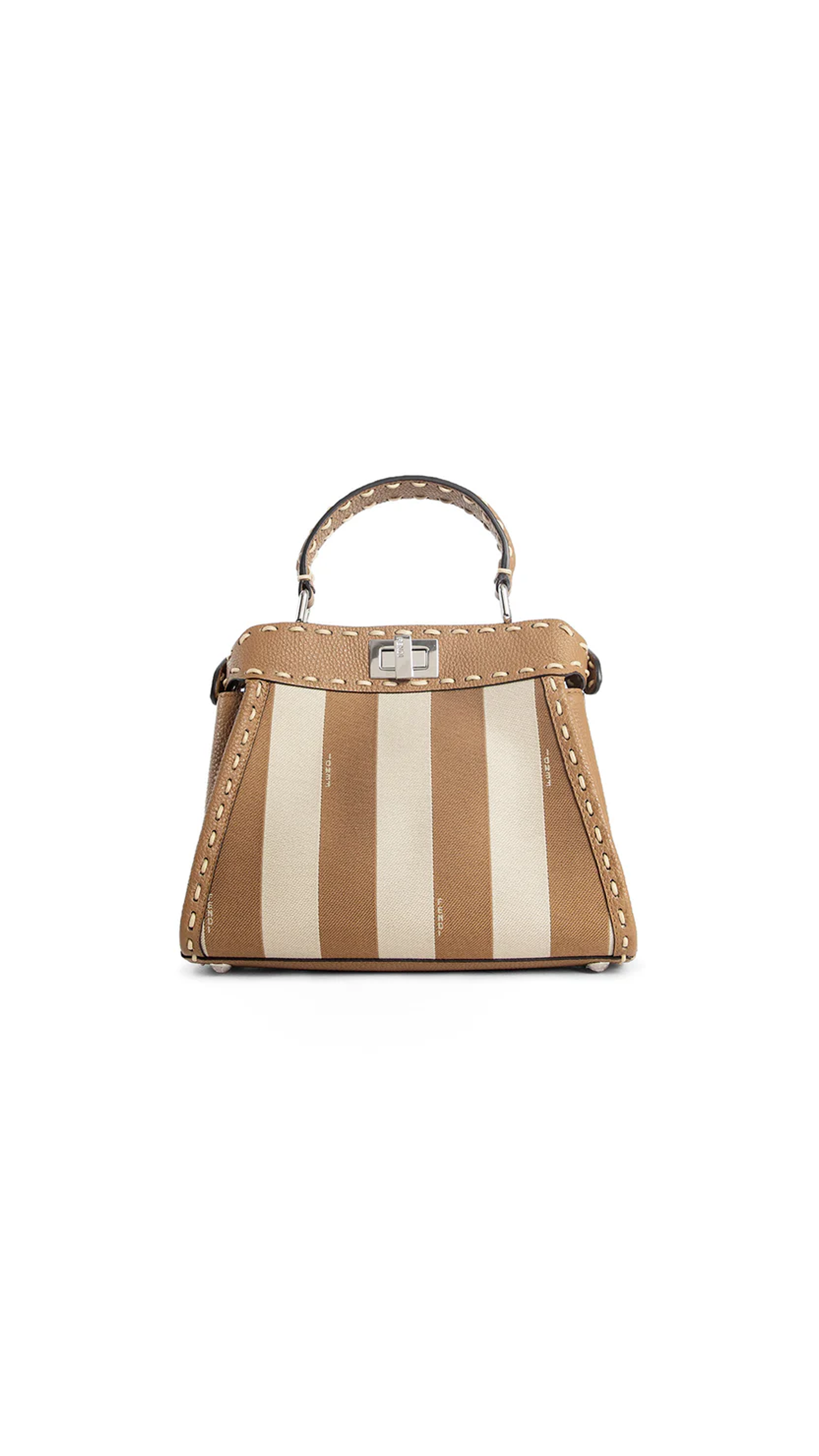 Peekaboo Mini Selleria Pequin Stripe Fabric Bag - Multicolor