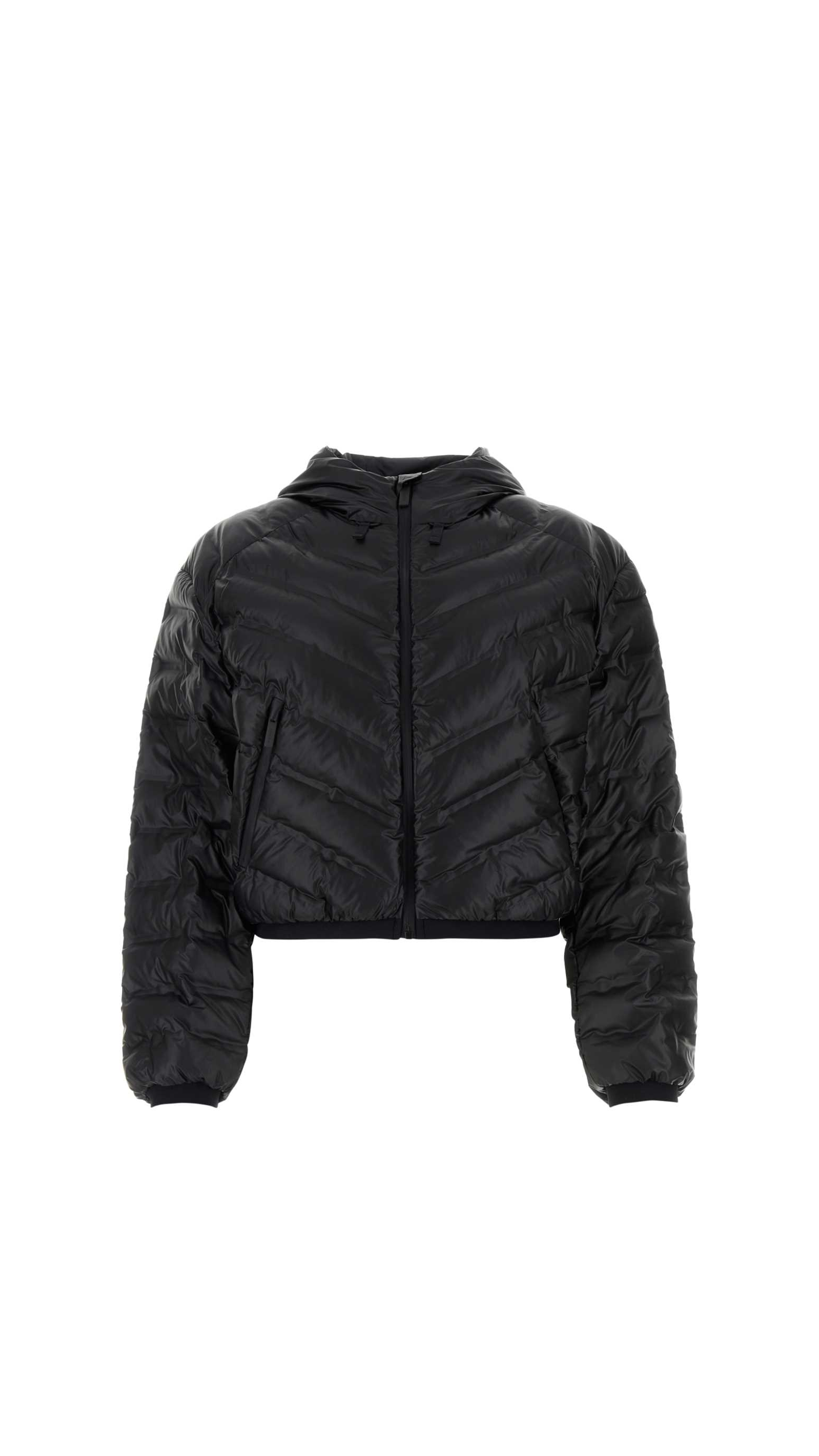 Polyurethane Blend Padded Jacket - Black