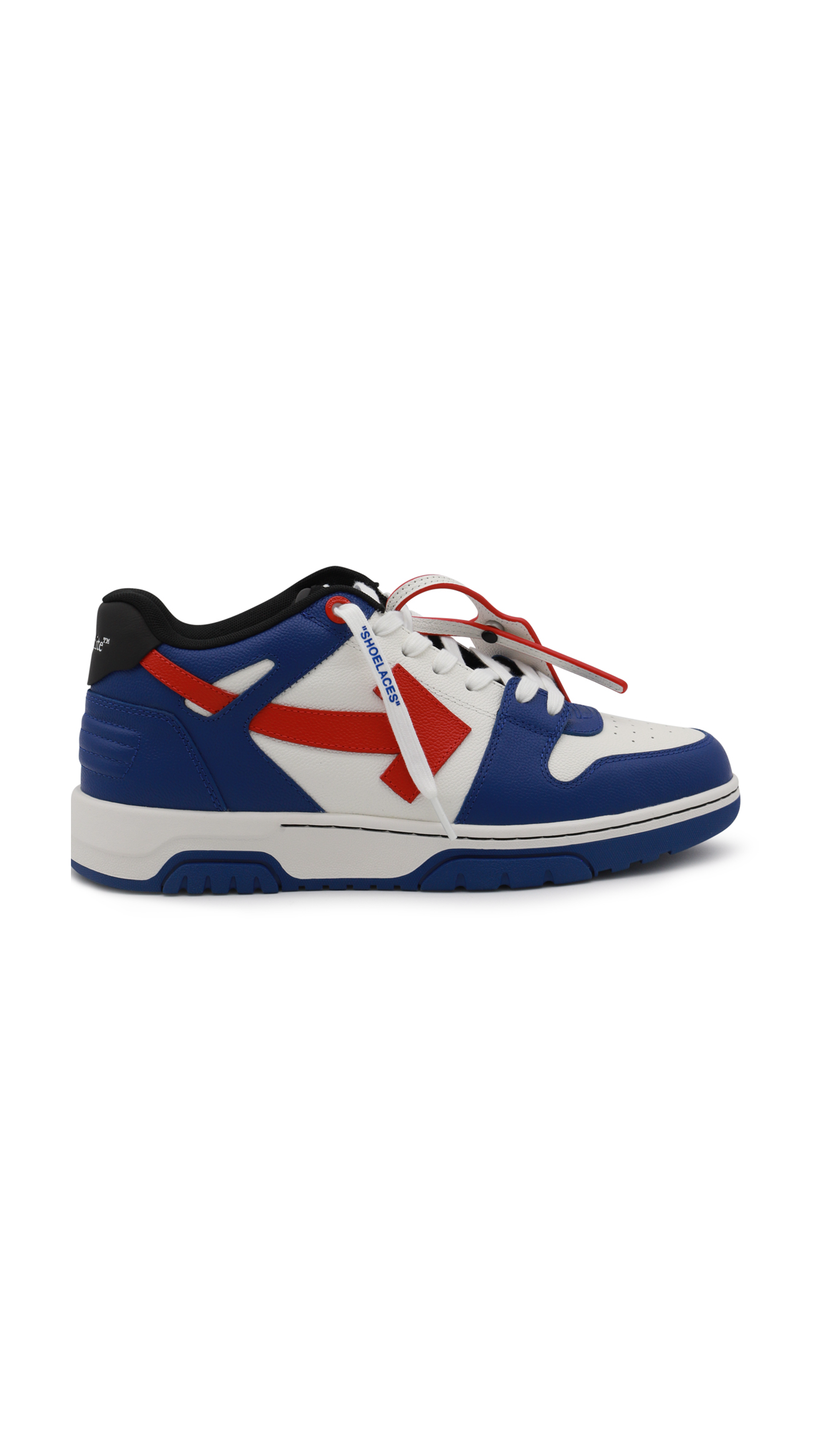 Out of Office Basket Leather Sneakers - Blue\Red\White