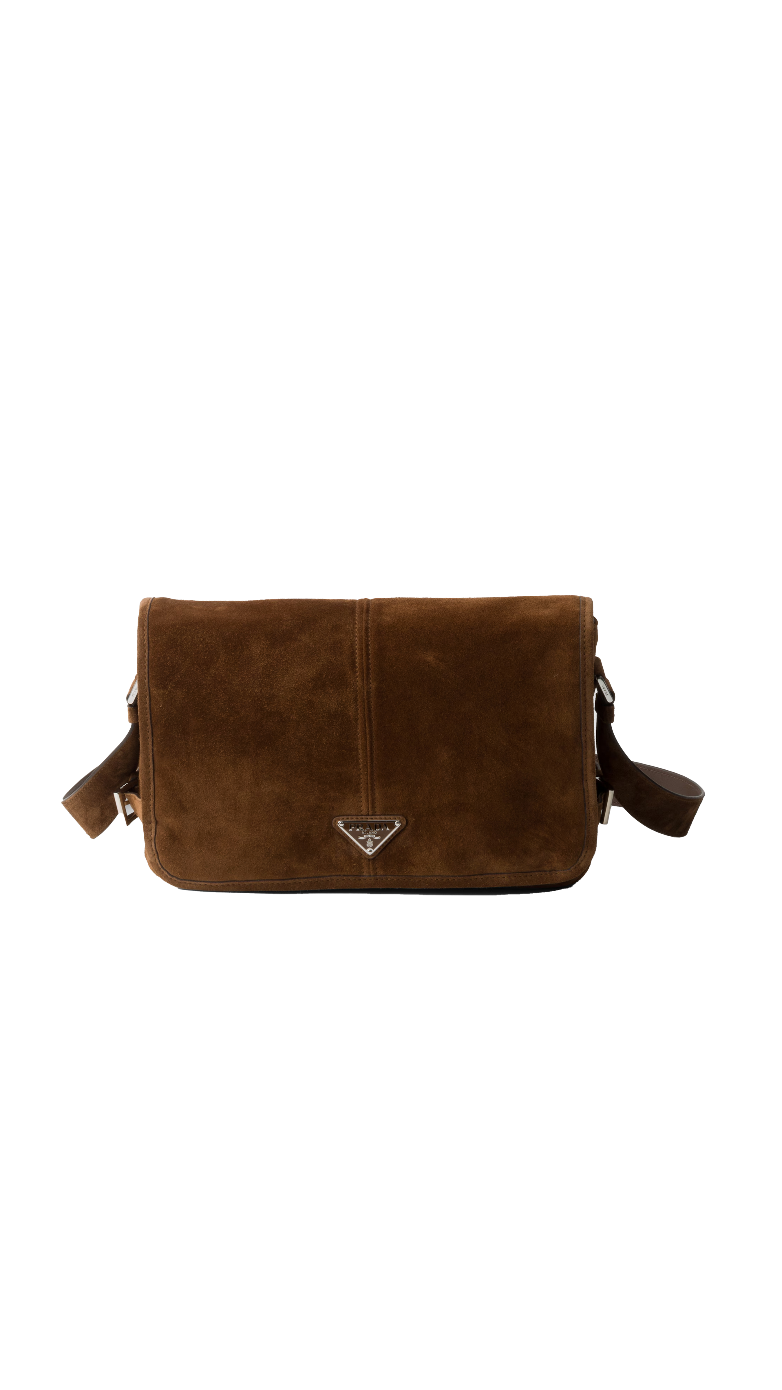 Suede Shoulder Bag - Brown