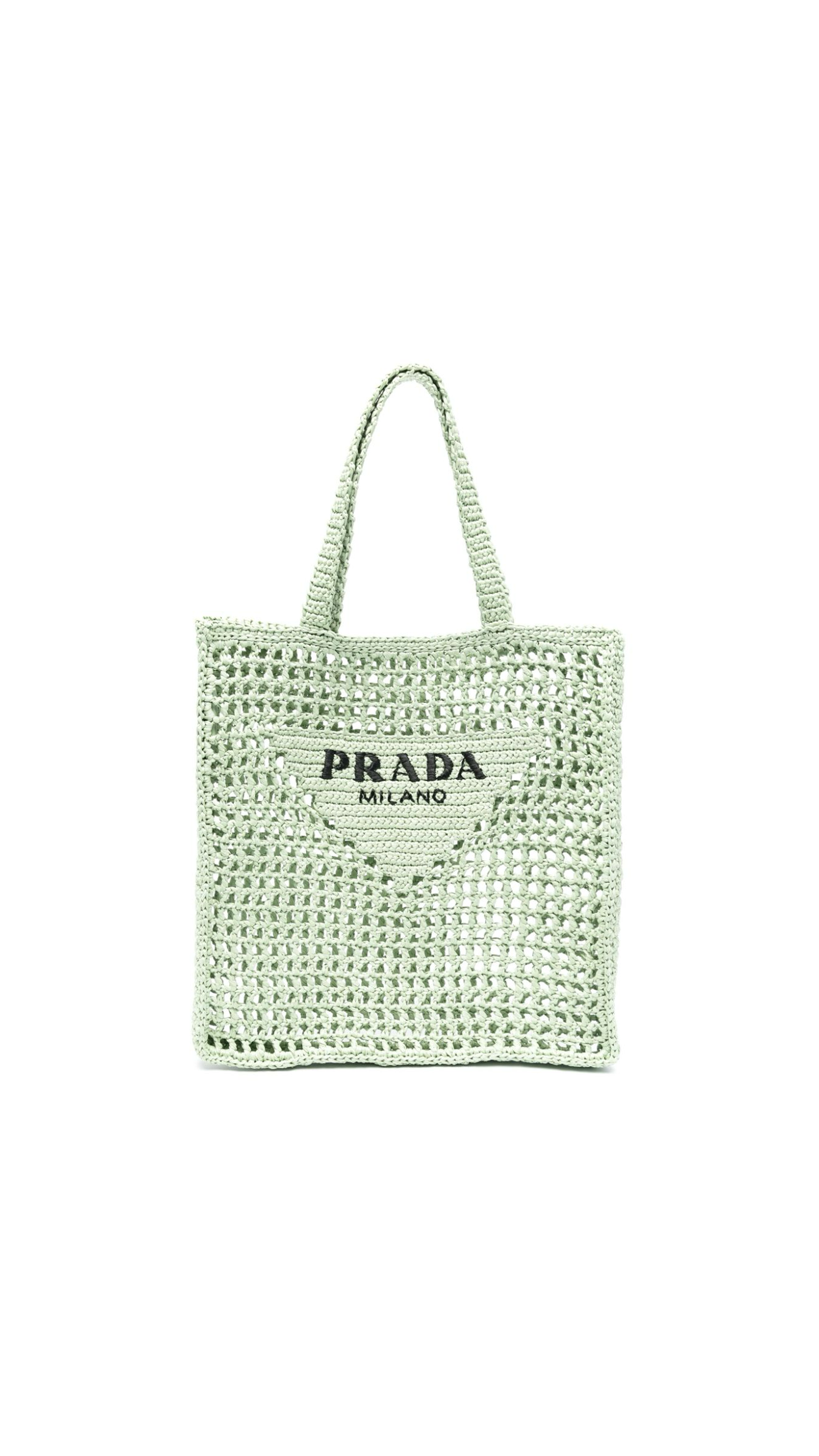 Crochet Tote Bag - Green