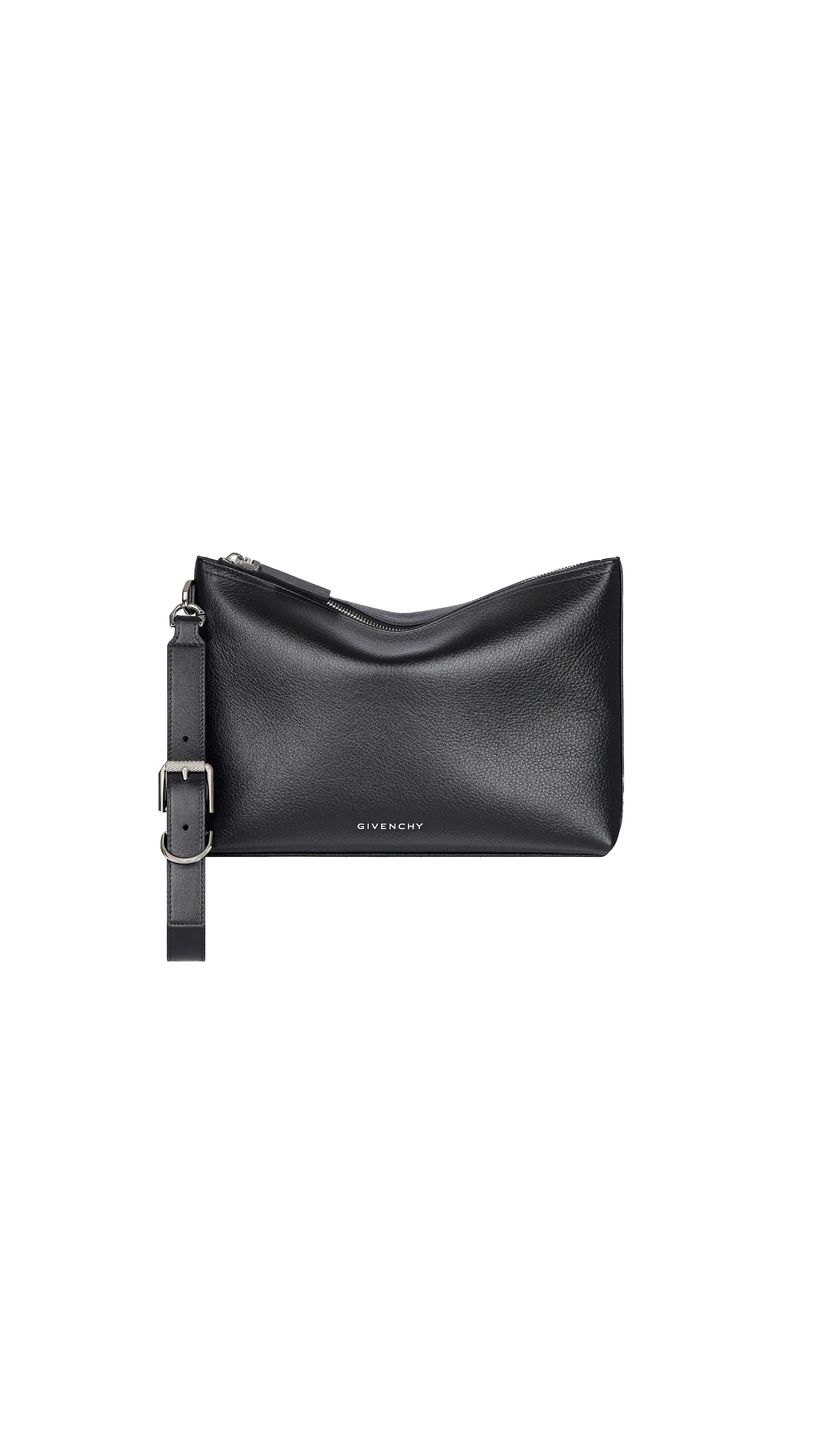 Voyou Pouch In Grained Leather - Black