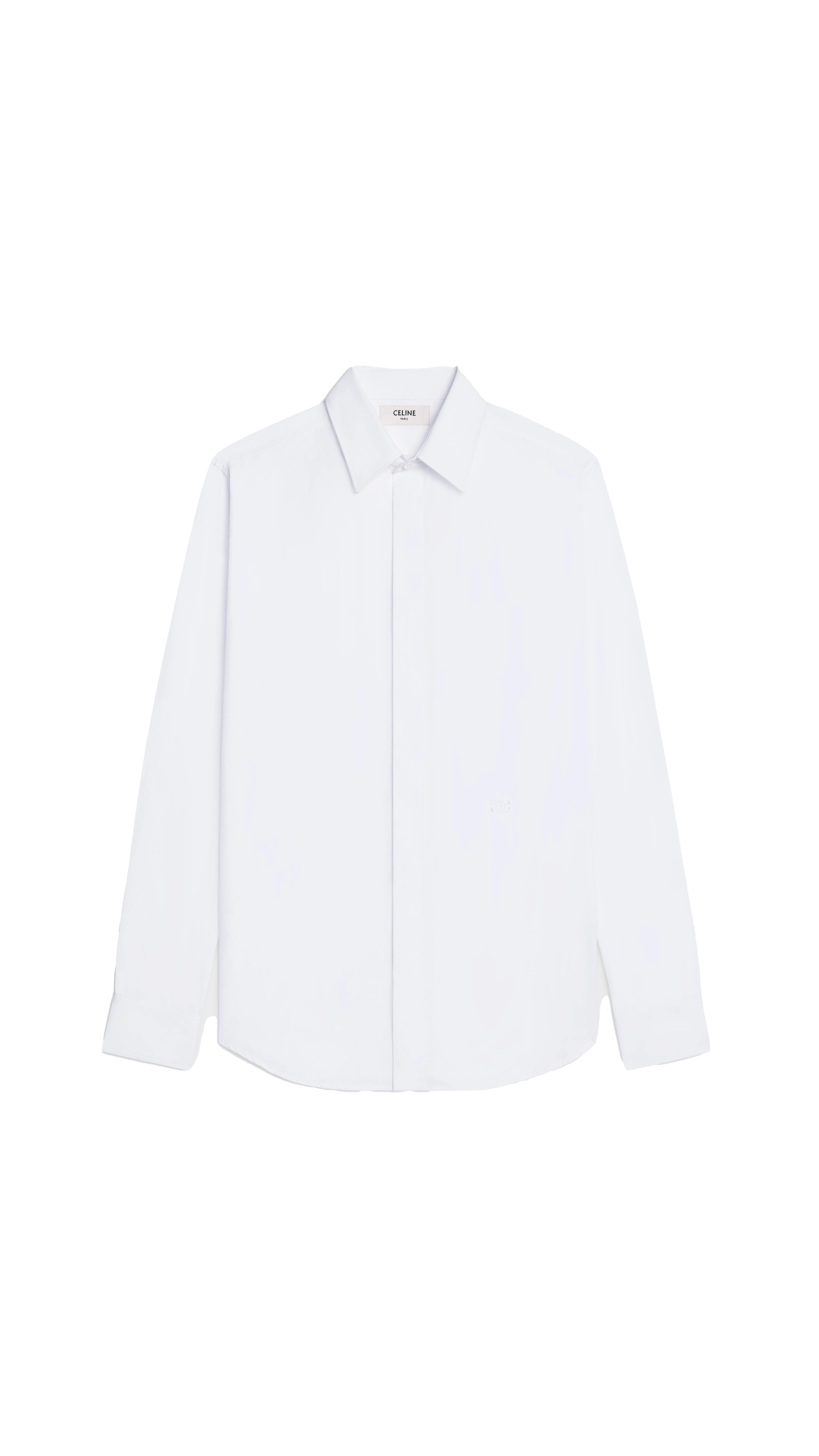 Celine Cotton Poplin Shirt - White