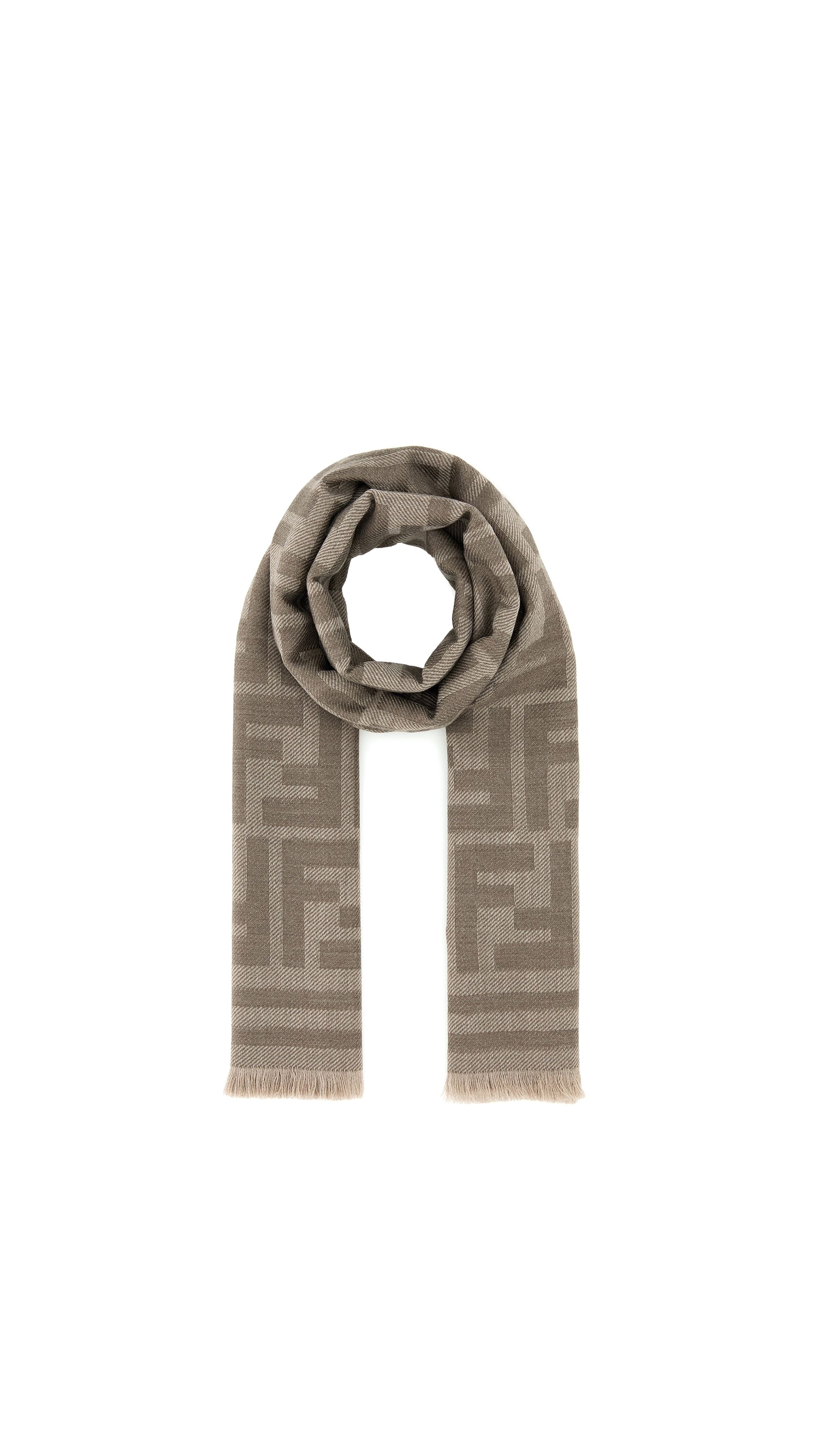 FF Jacquard Scarf - Beige