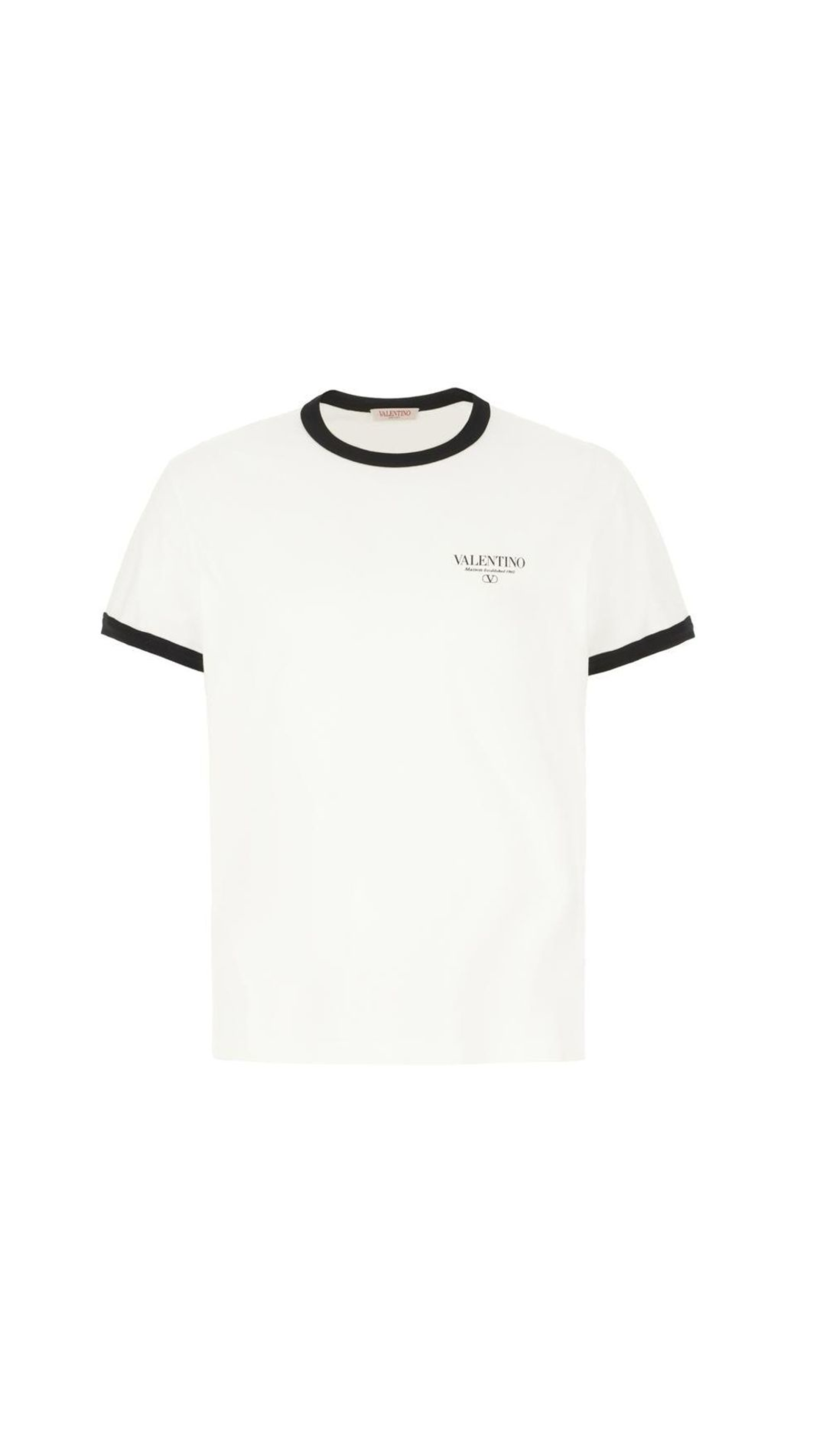 Ringer Logo T-shirt - White\Black