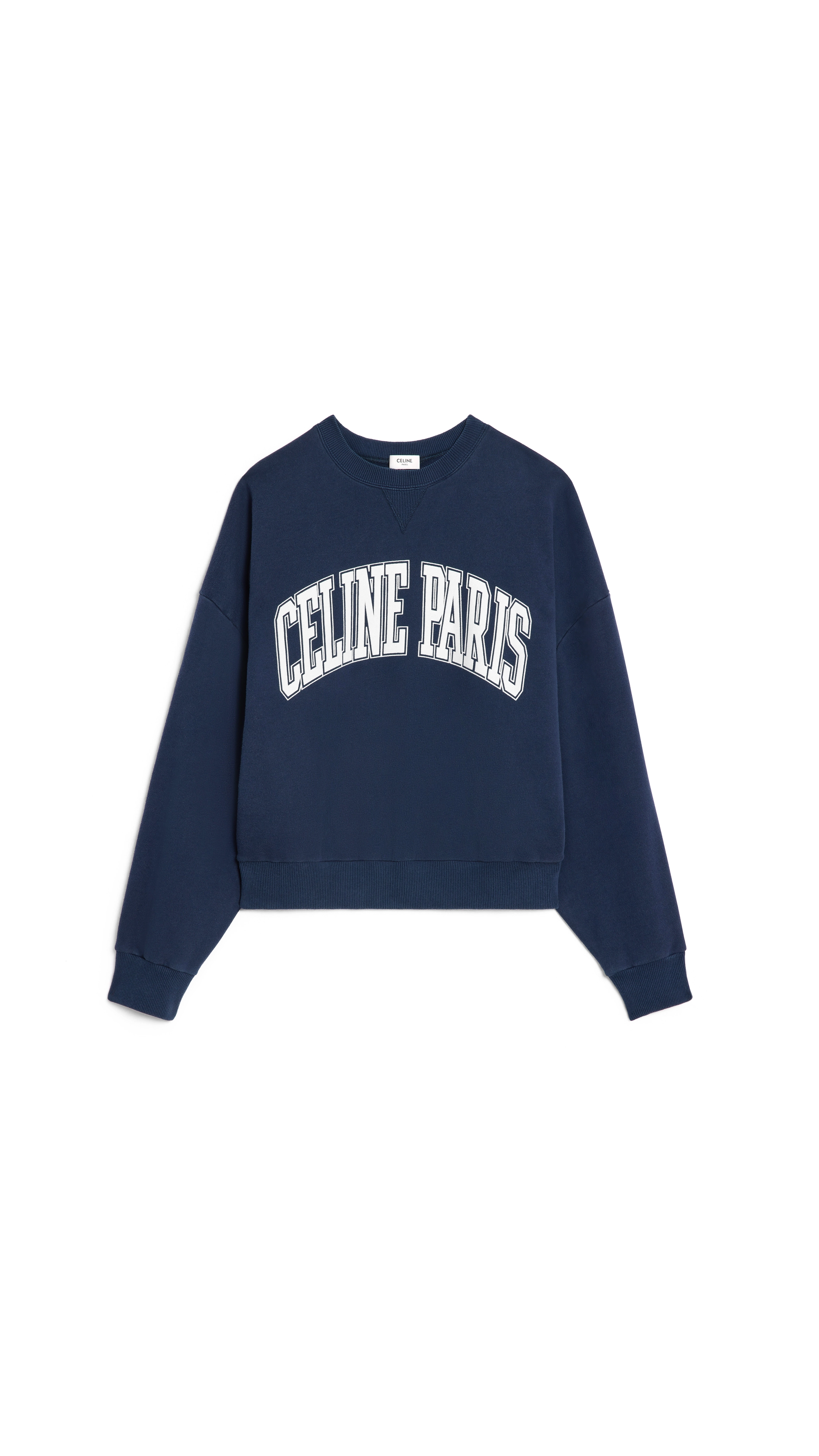 Oversized Celine Sweatshirt In Cotton Fleece - Blue