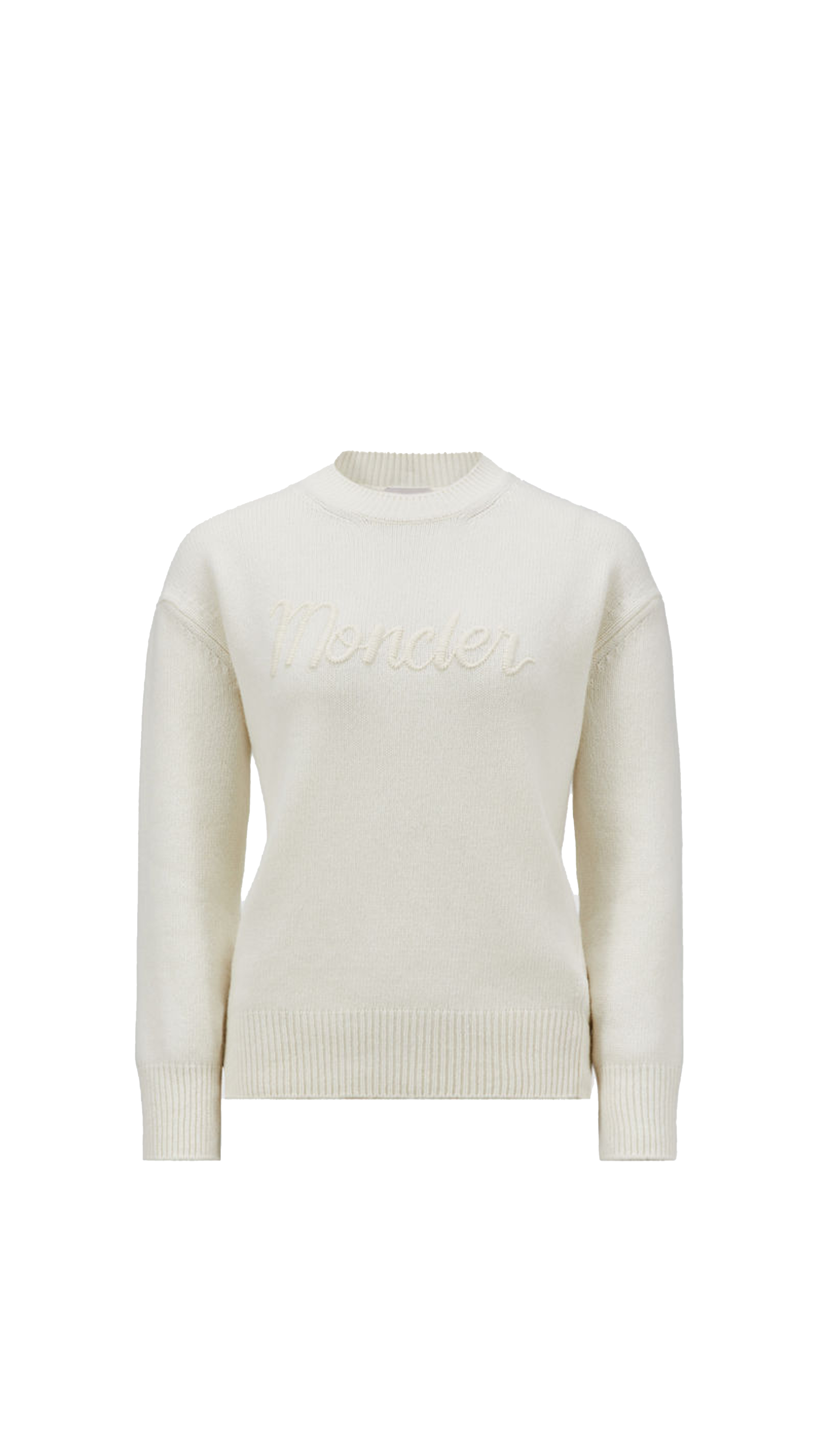 Embroidered Wool And Cashmere Jumper - Milk White